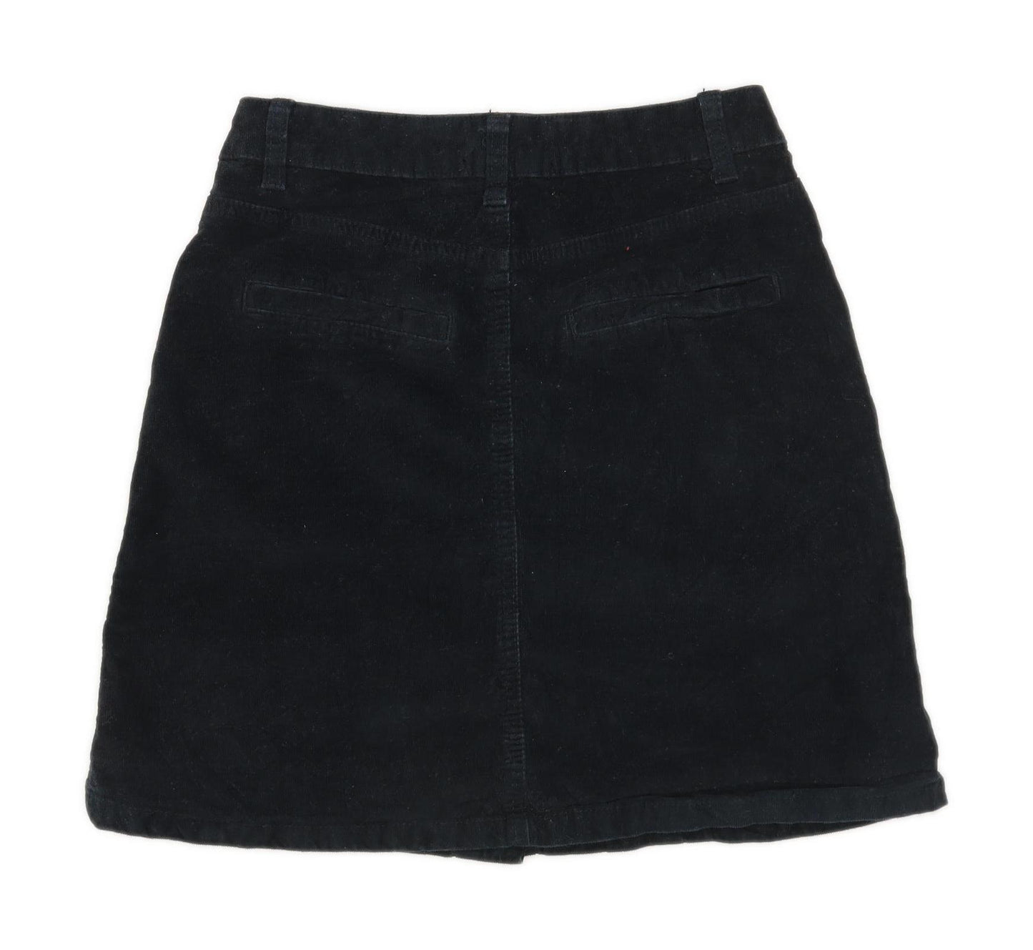 New Look Womens Size 8 Cotton Blend Black Skirt (Regular)