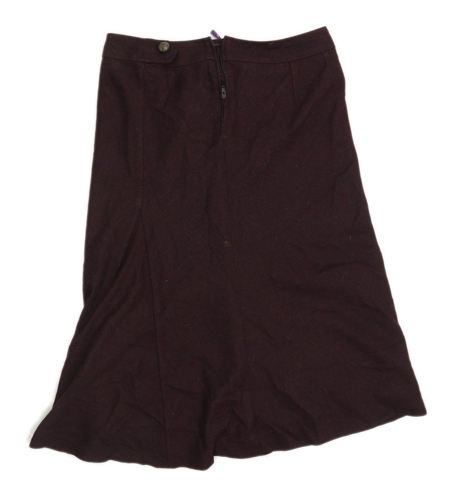 Marks & Spencer Womens Size 16 Wool Blend Purple Skirt (Regular)