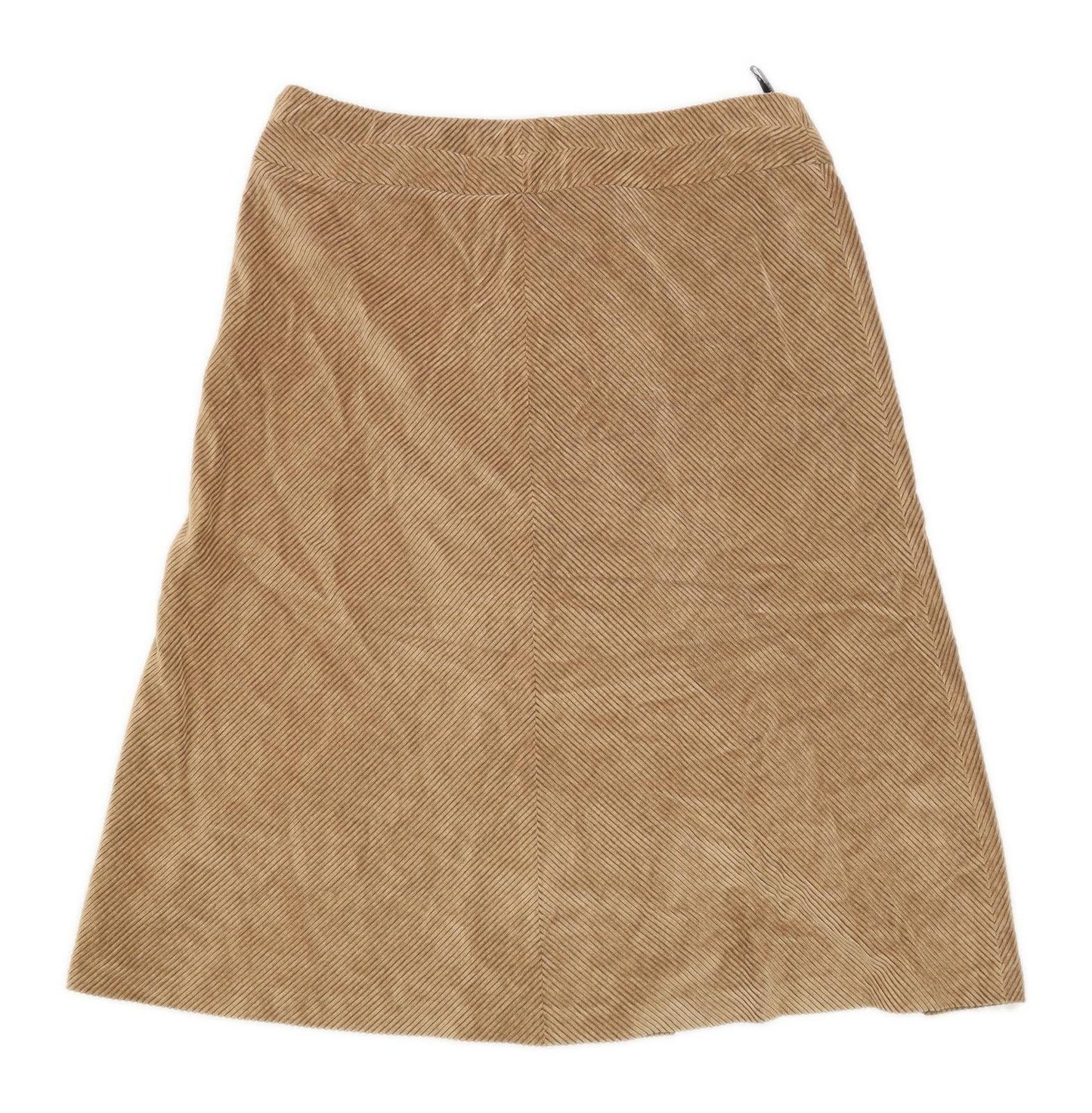 Me Womens Size 16 Cotton Blend Textured Brown Skirt (Regular)