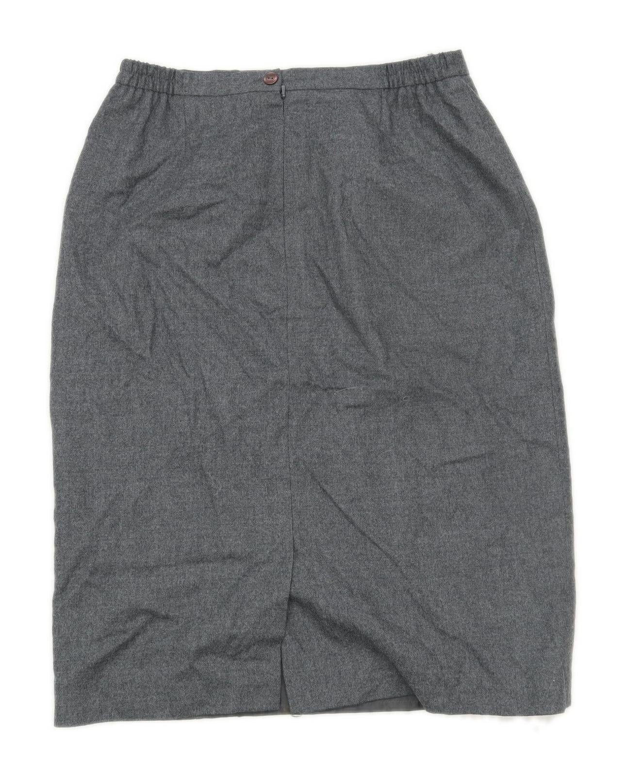 Eastex Womens Size 12 Wool Blend Grey Skirt (Regular)