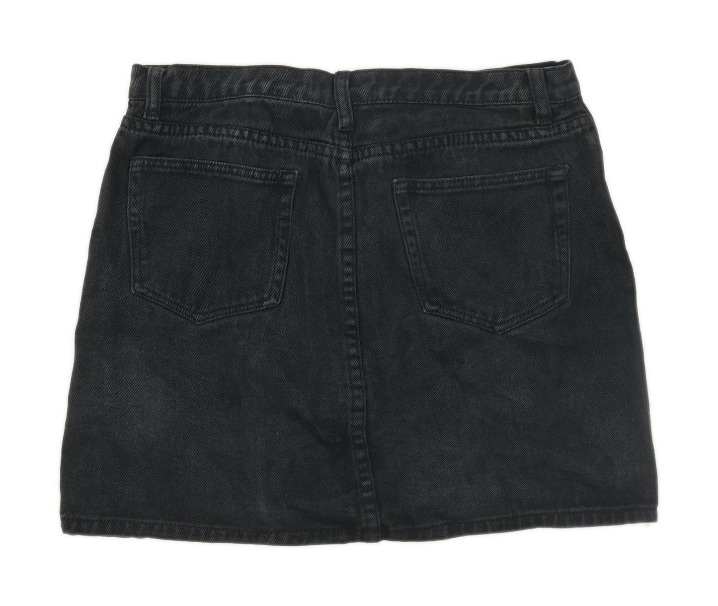 Hearts & Bows Womens Size 12 Denim Black Skirt (Regular)