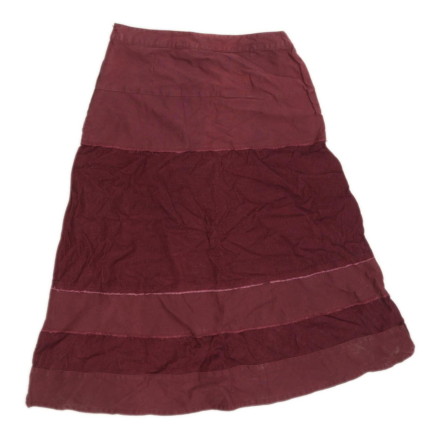 Cotton Traders Womens Size 14 Cotton Blend Red Skirt (Regular)