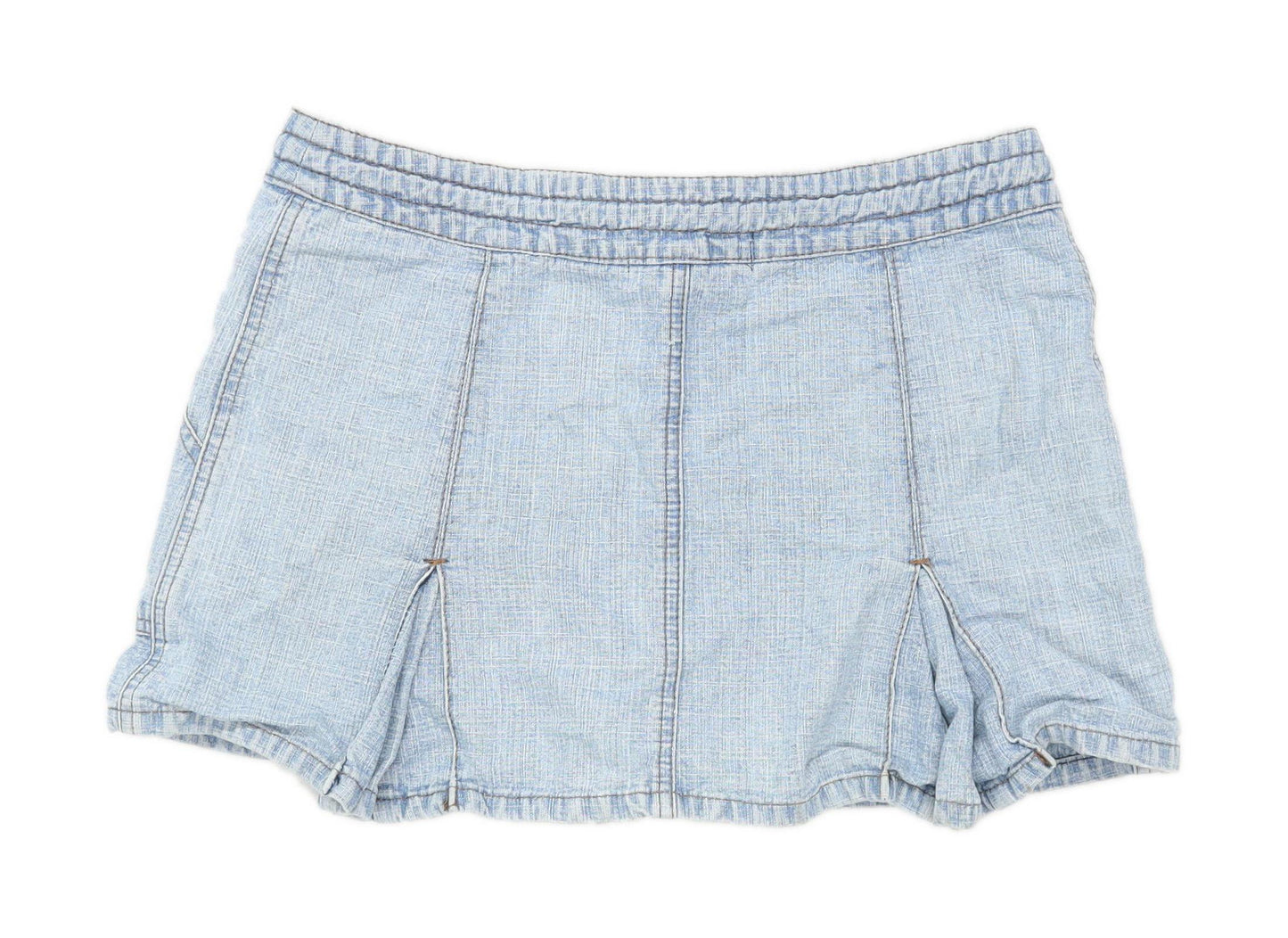 Miss Walker Womens Size W31 Denim Blue Zip Front Skirt (Regular)