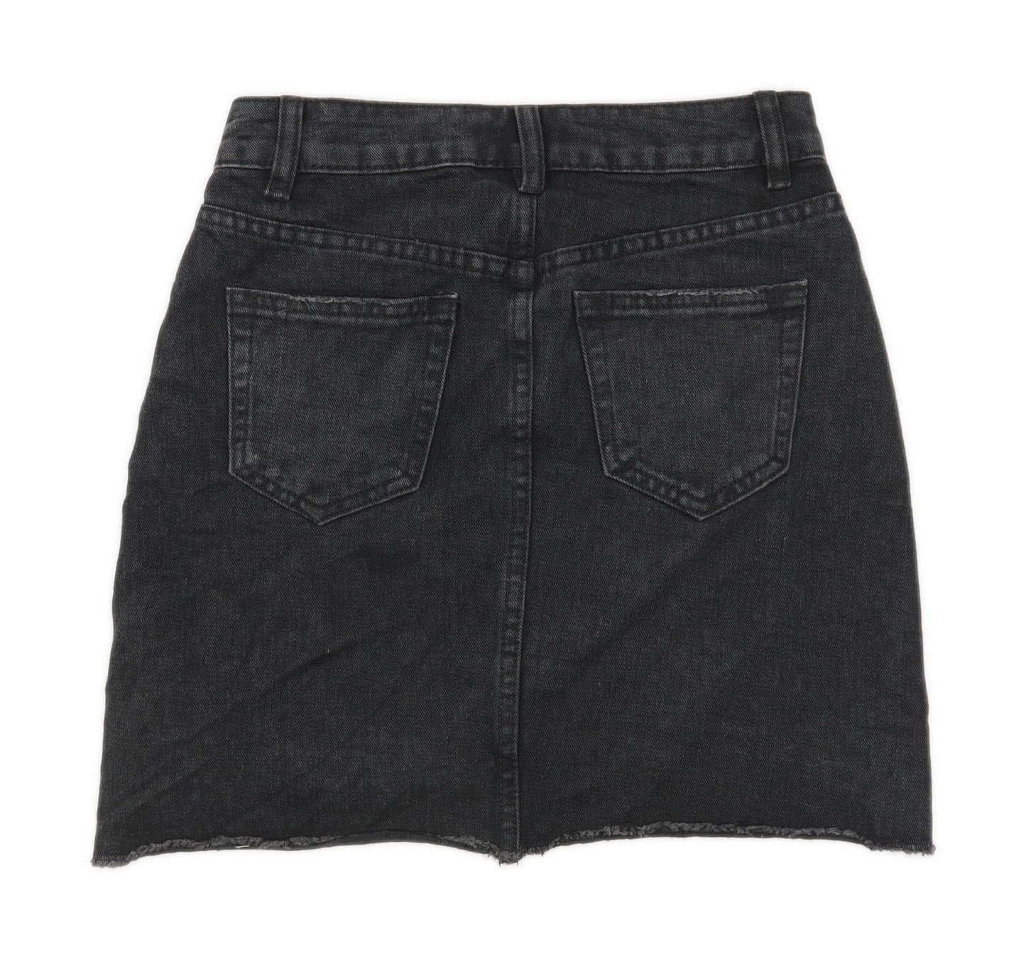 Factorie Womens Size 6 Denim Black Skirt (Regular)