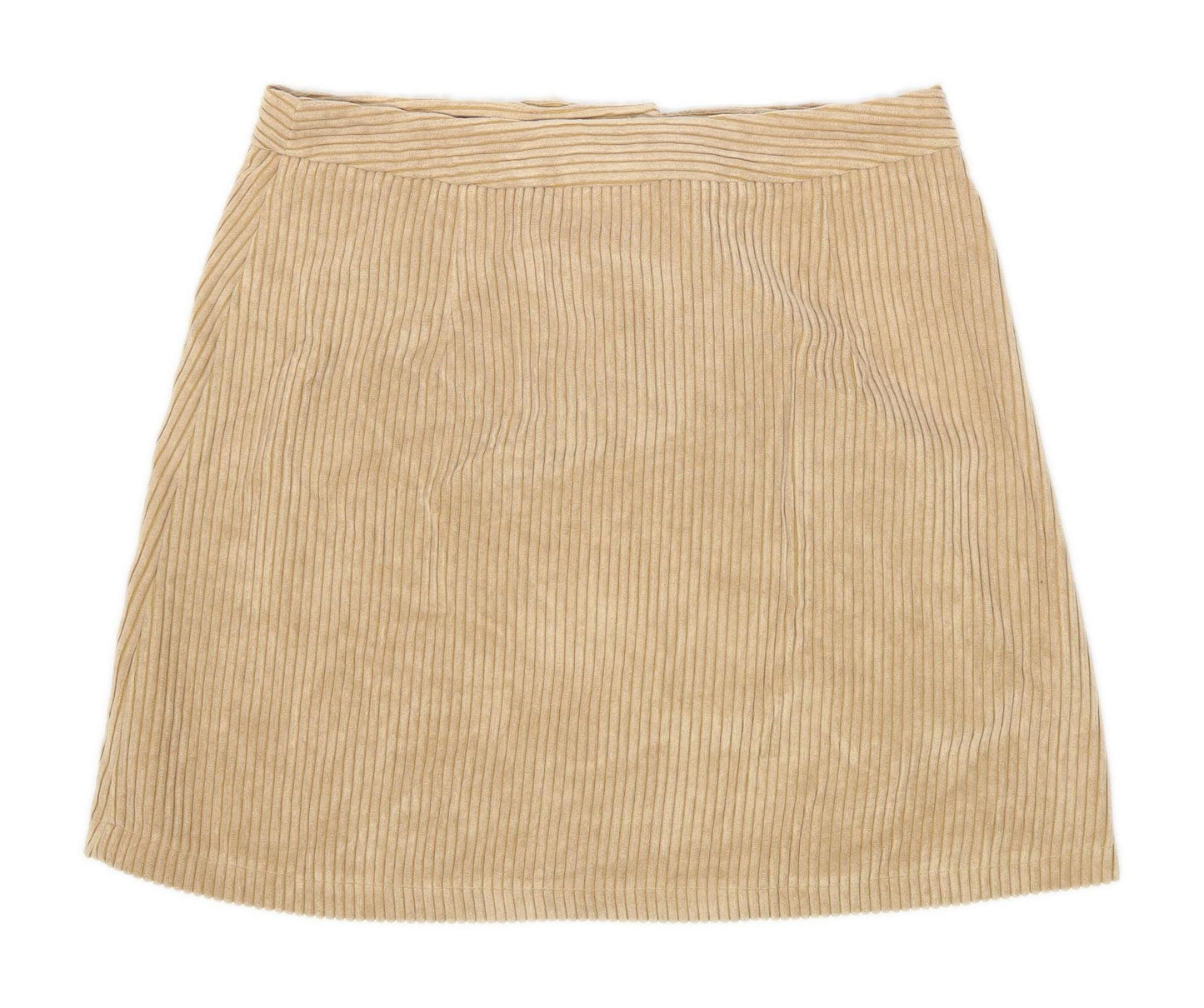 Nobodys Child Womens Size 12 Corduroy Blend Beige Skirt (Regular)