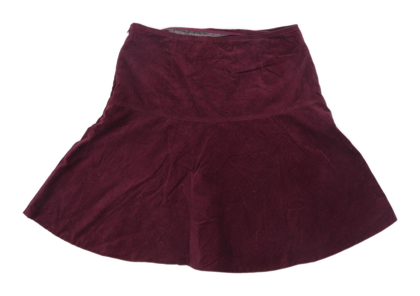 Marks & Spencer Womens Size 8 Cotton Purple Skirt (Regular)