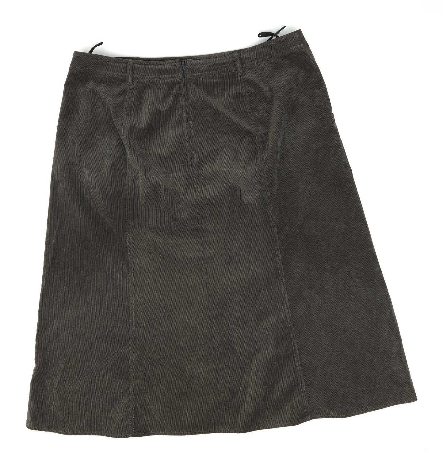 Rowlands Womens Size W34 Grey Corduroy A-Line Skirt (Regular)