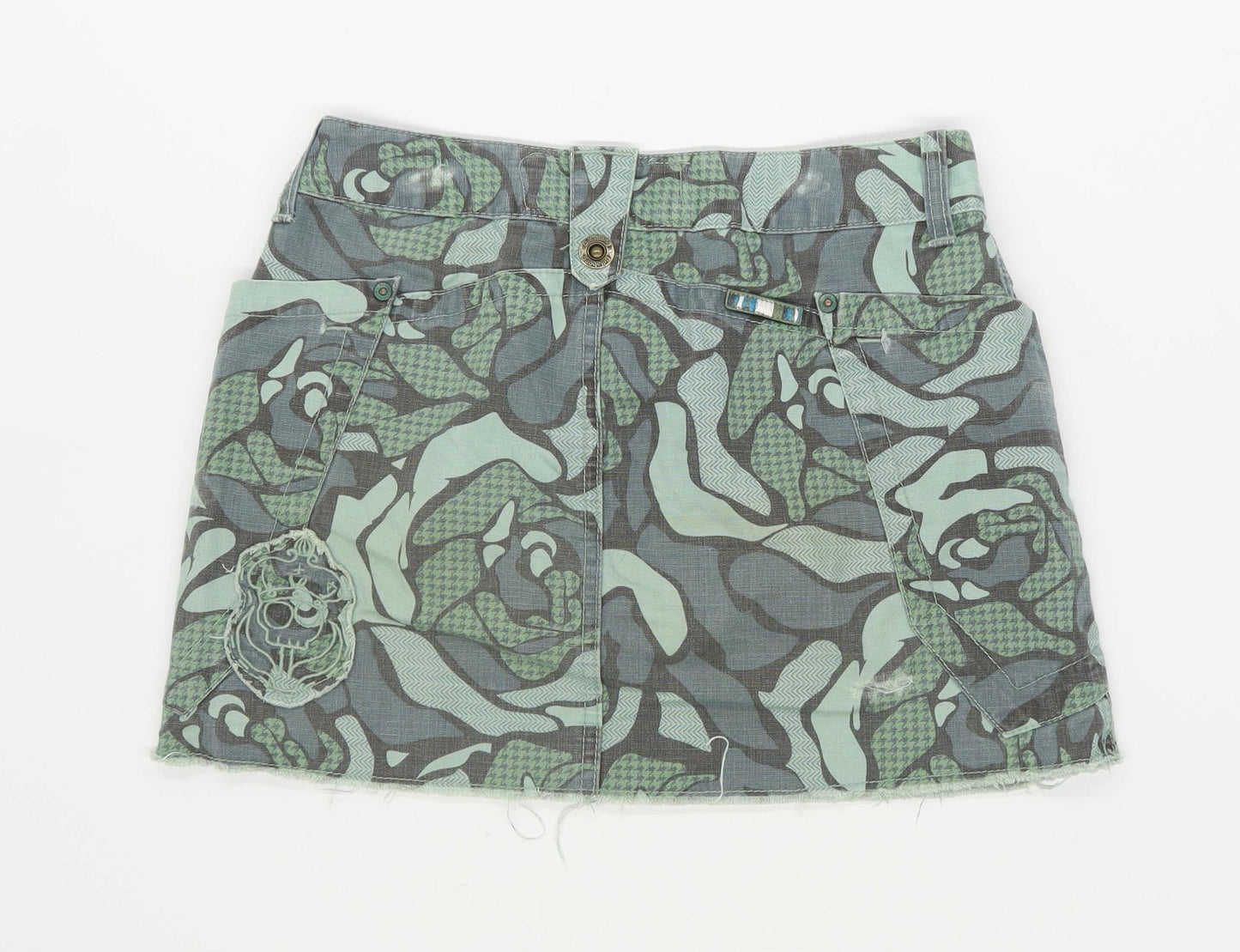 Billabong Womens Size W26 Cotton Green Skirt (Regular)