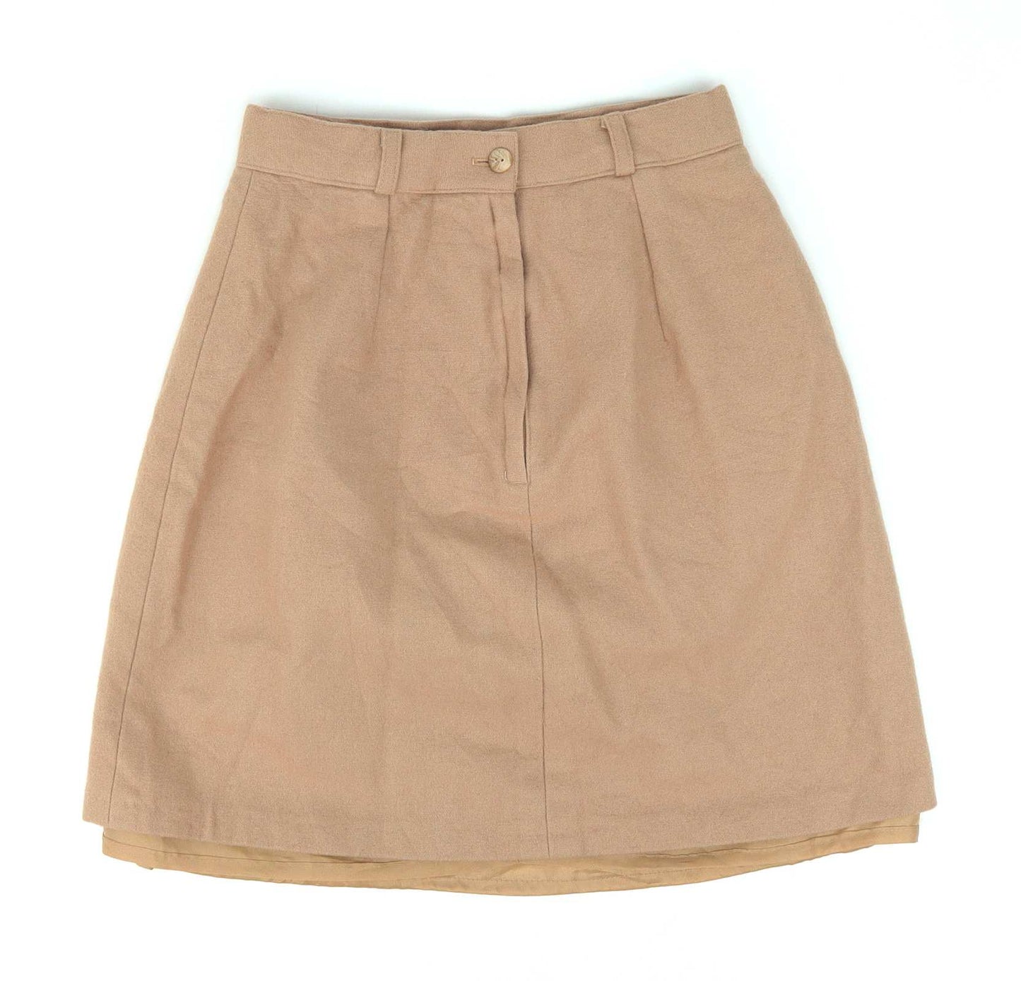 Images Womens Size 10 Beige Wool Blend Skirt (Regular)
