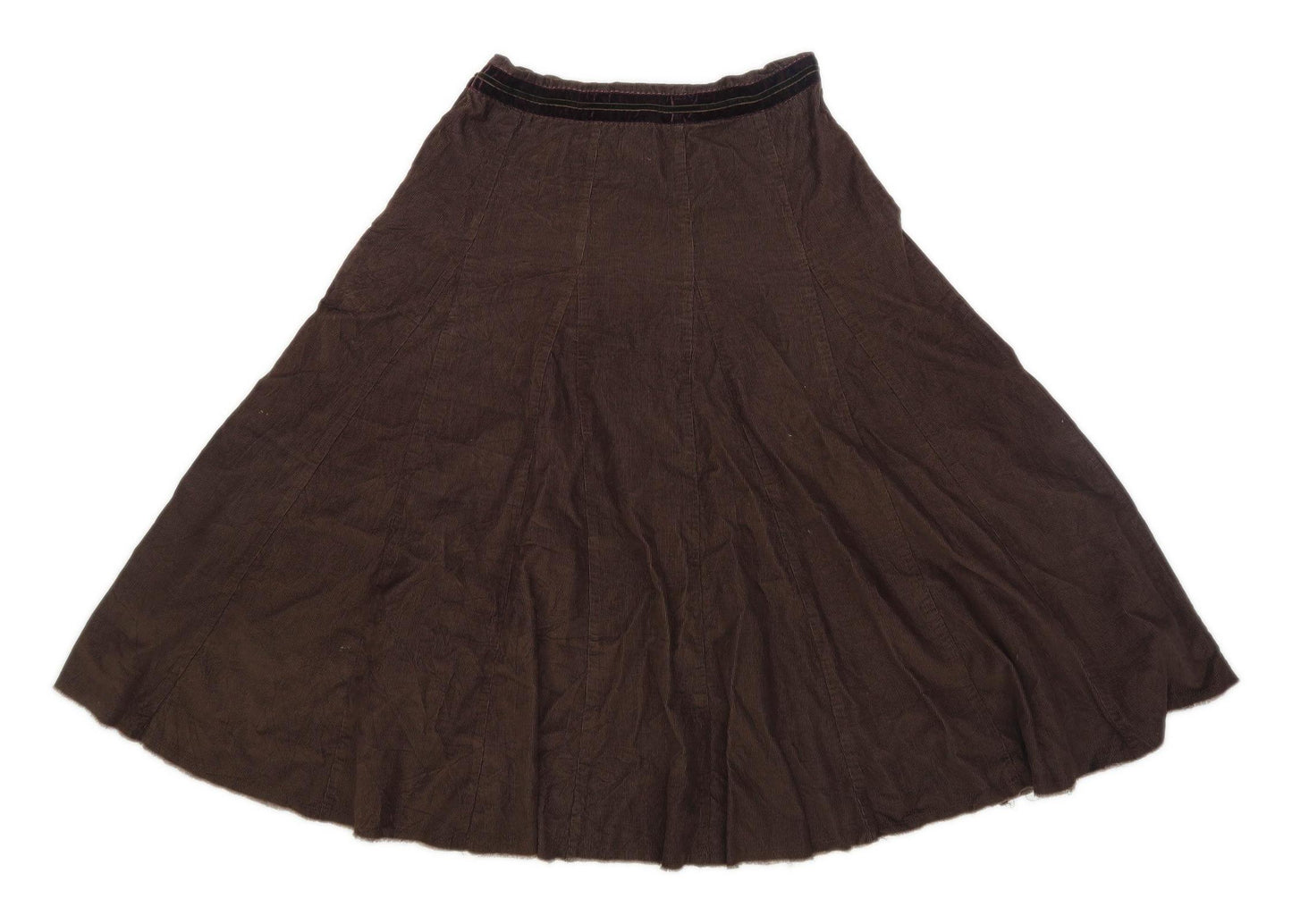 John Lewis Womens Size 12 Corduroy Blend Brown Skirt (Regular)