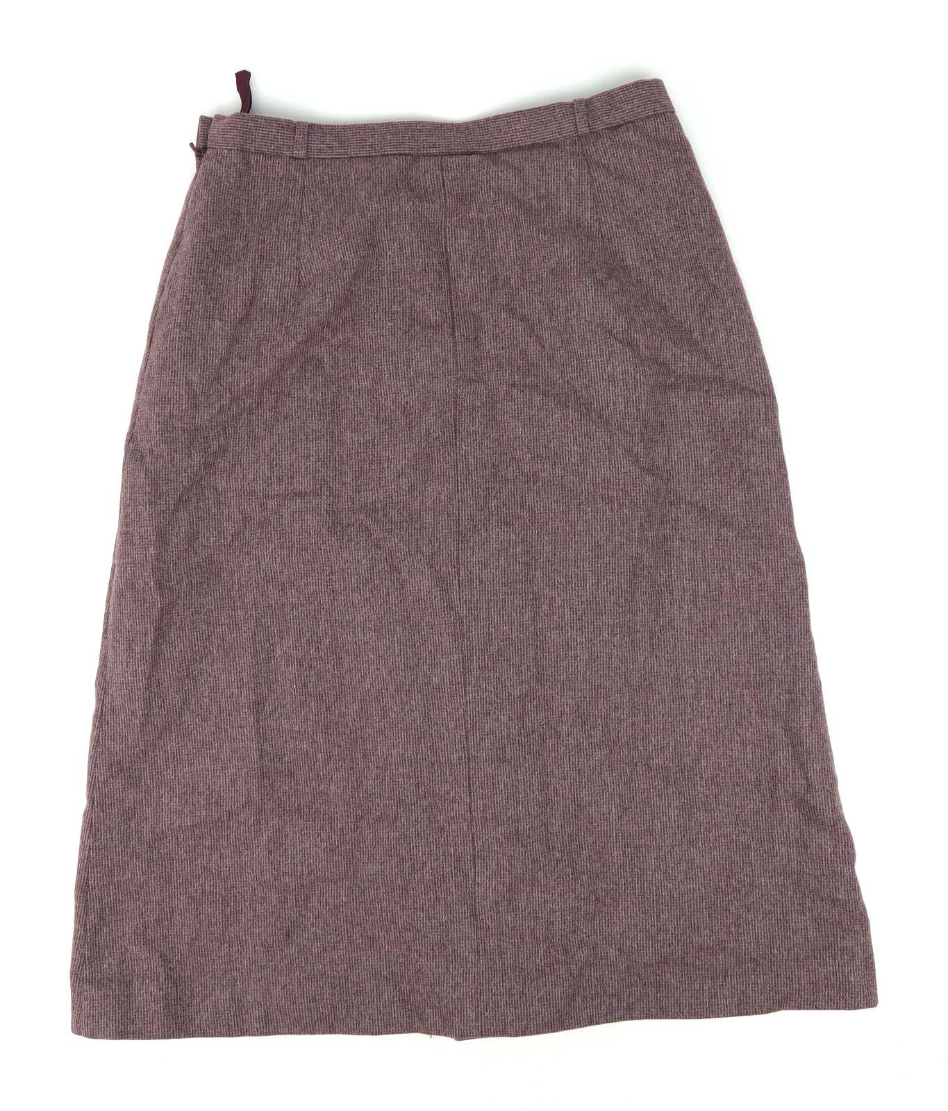 Eastex Womens Size 14 Purple Textured Wool Blend Pleated Skirt (Regular)
