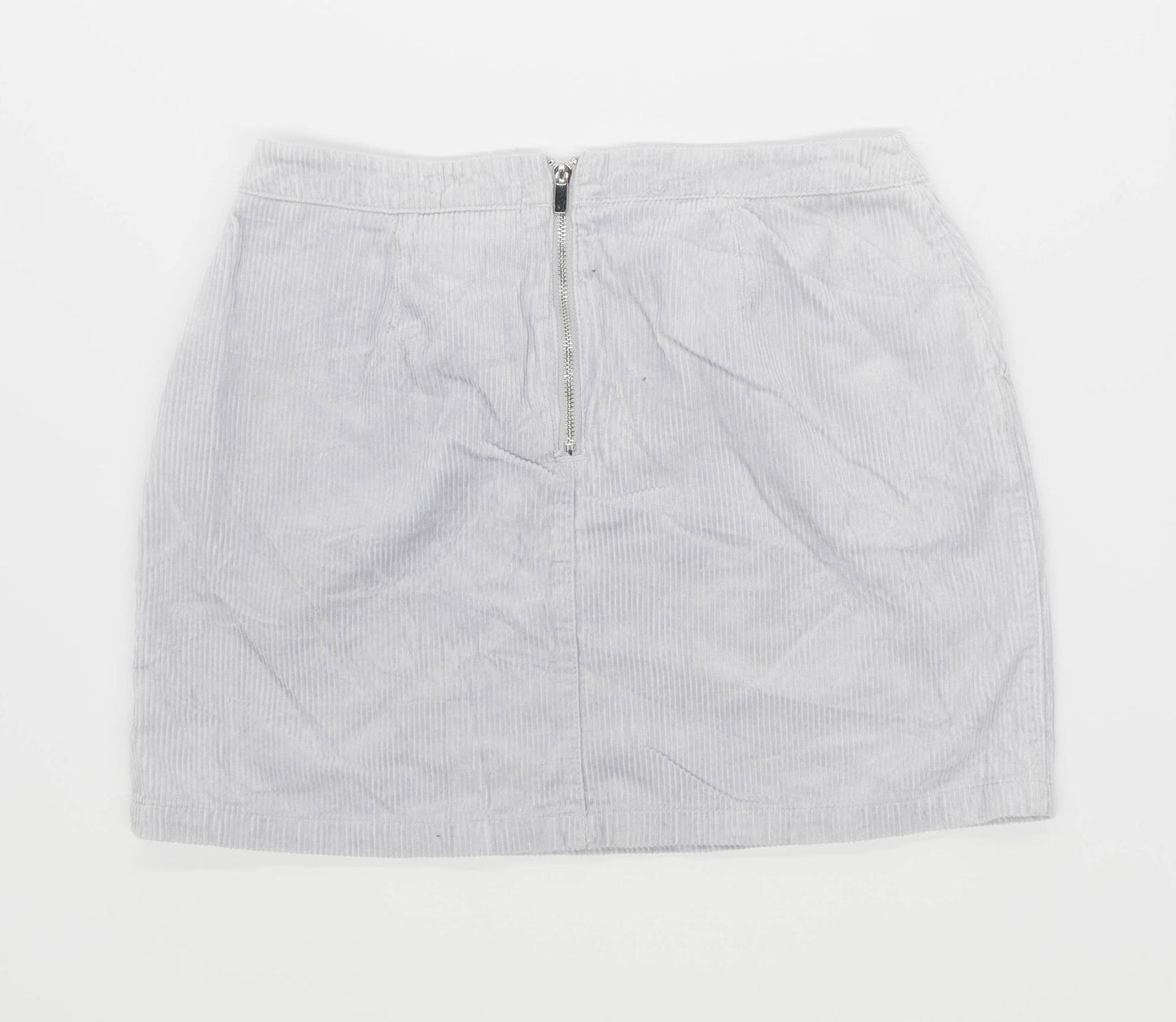 New Look Womens Size 12 Corduroy Blend Purple Skirt (Regular)