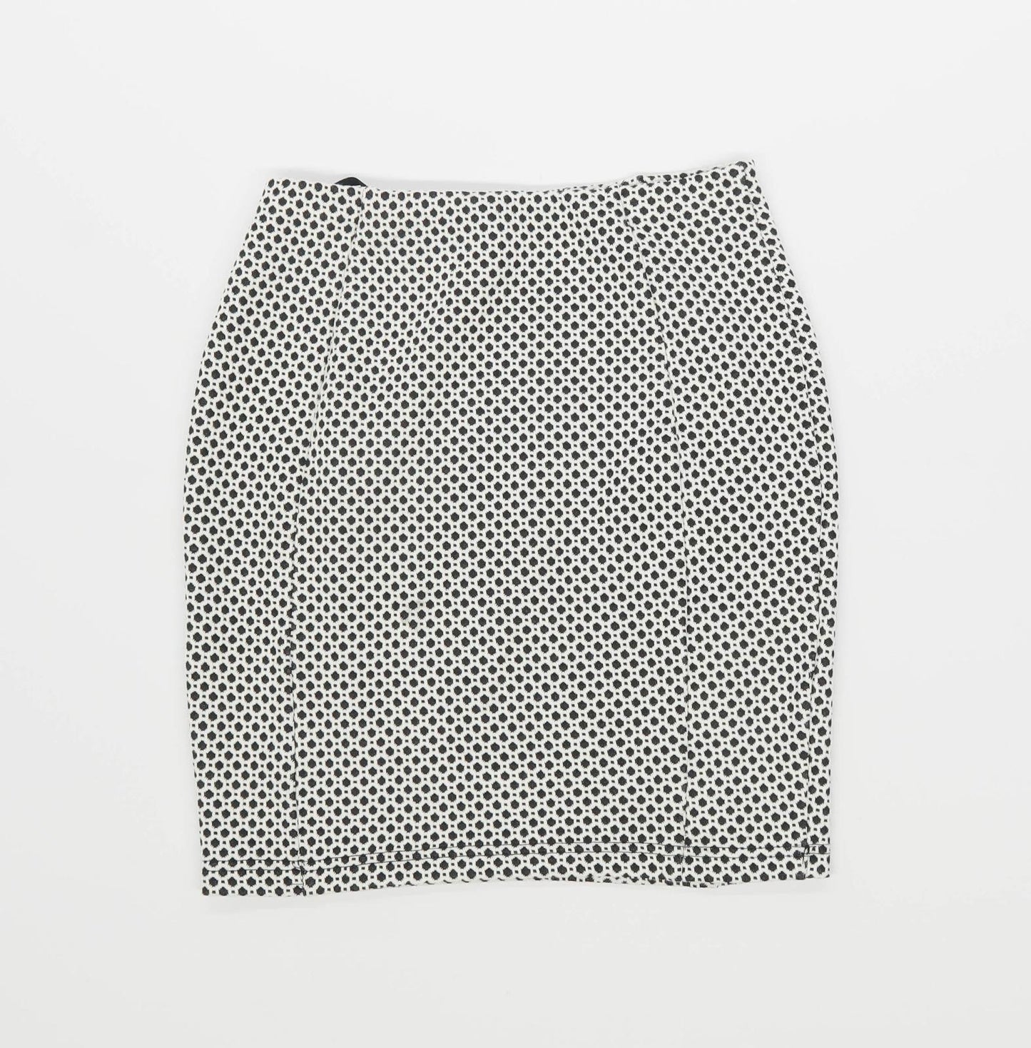Papaya Womens Size 8 Spotted White Skirt (Regular)