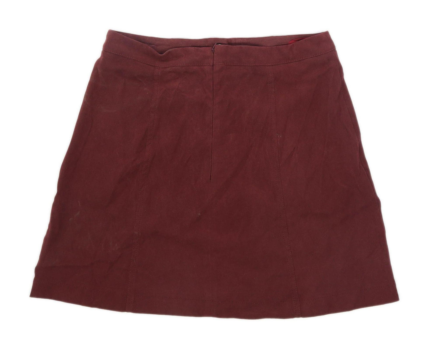 F&F Womens Size 10 Burgundy Skirt (Regular)