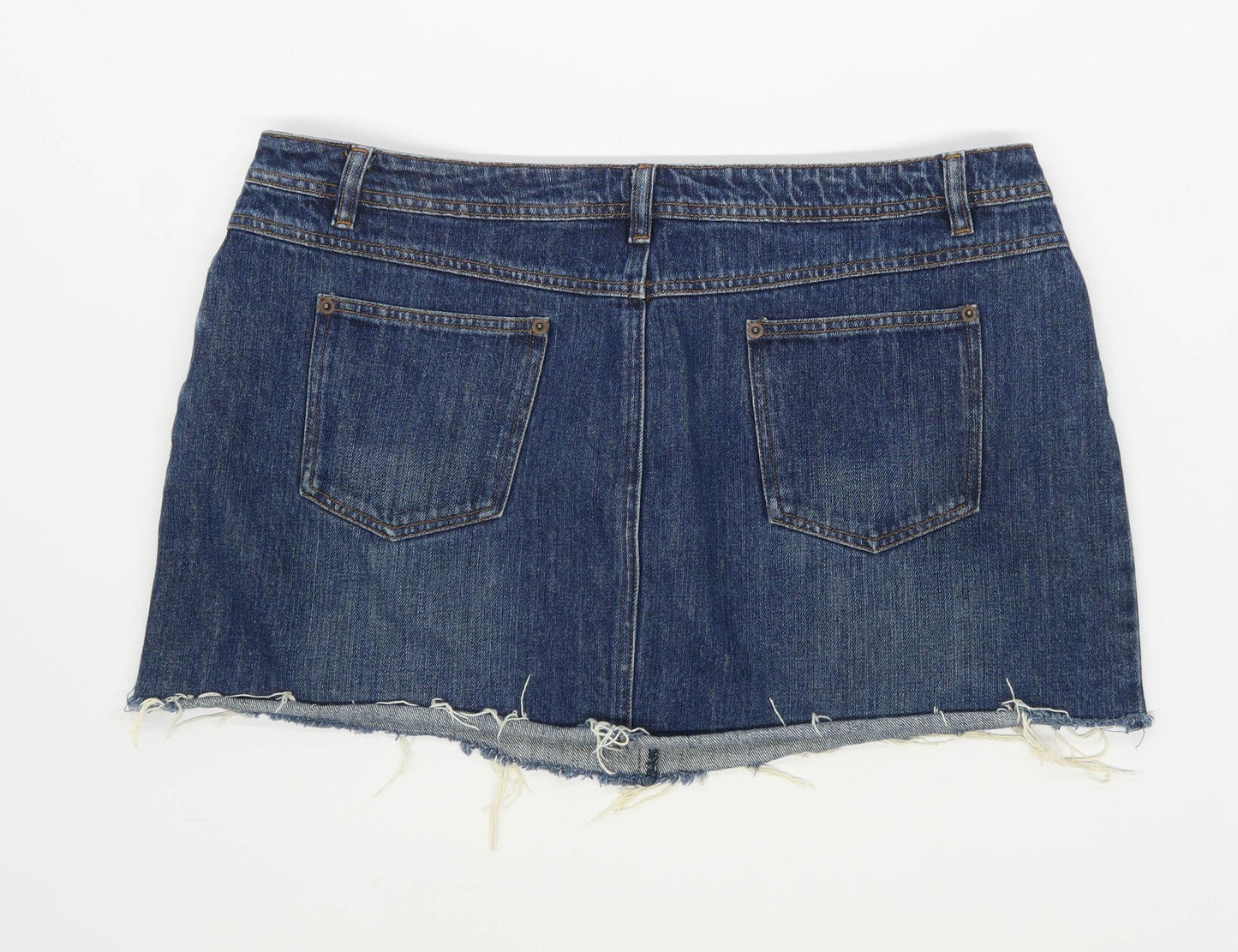 Dorothy Perkins Womens Size 18 Denim Blue Skirt (Regular)