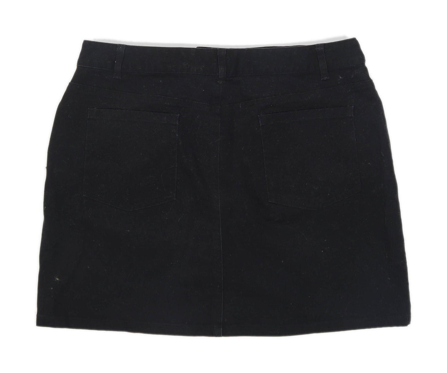 Forever 21 Womens Size L Cotton Black Skirt (Regular)