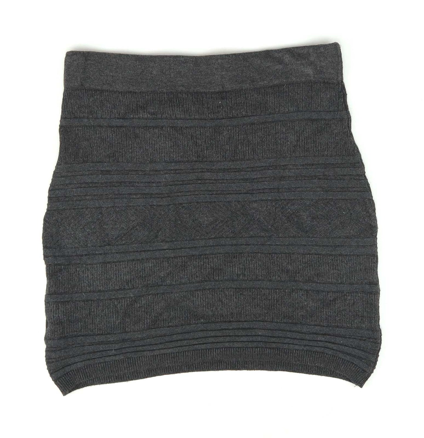 Atmosphere Womens Size 6 Grey Striped Fitted Skirt (Regular)