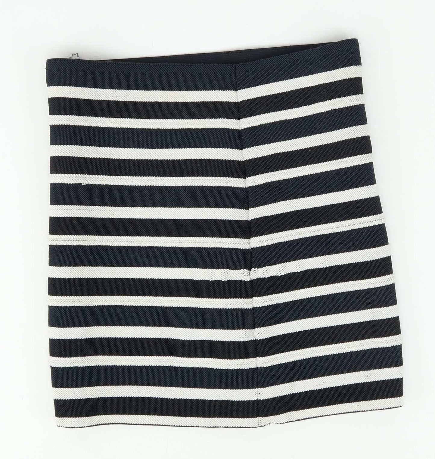 H&M Womens Size 8 Black Striped Skirt (Regular)