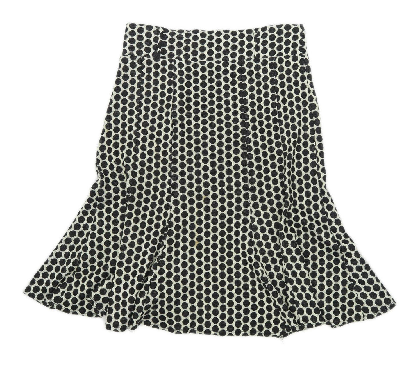 Next Womens Size 12 Spotted Cream Skirt (Regular)