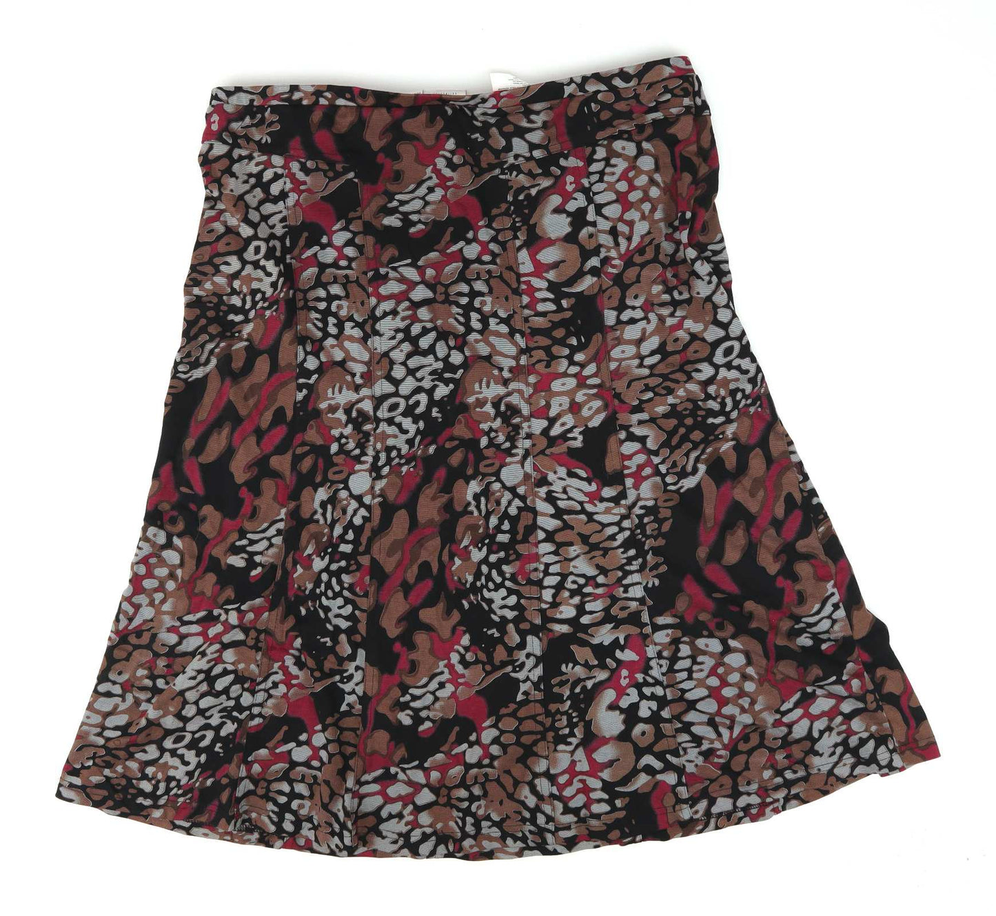 Oscar B Womens Size 20 Brown Abstract Skirt (Regular)