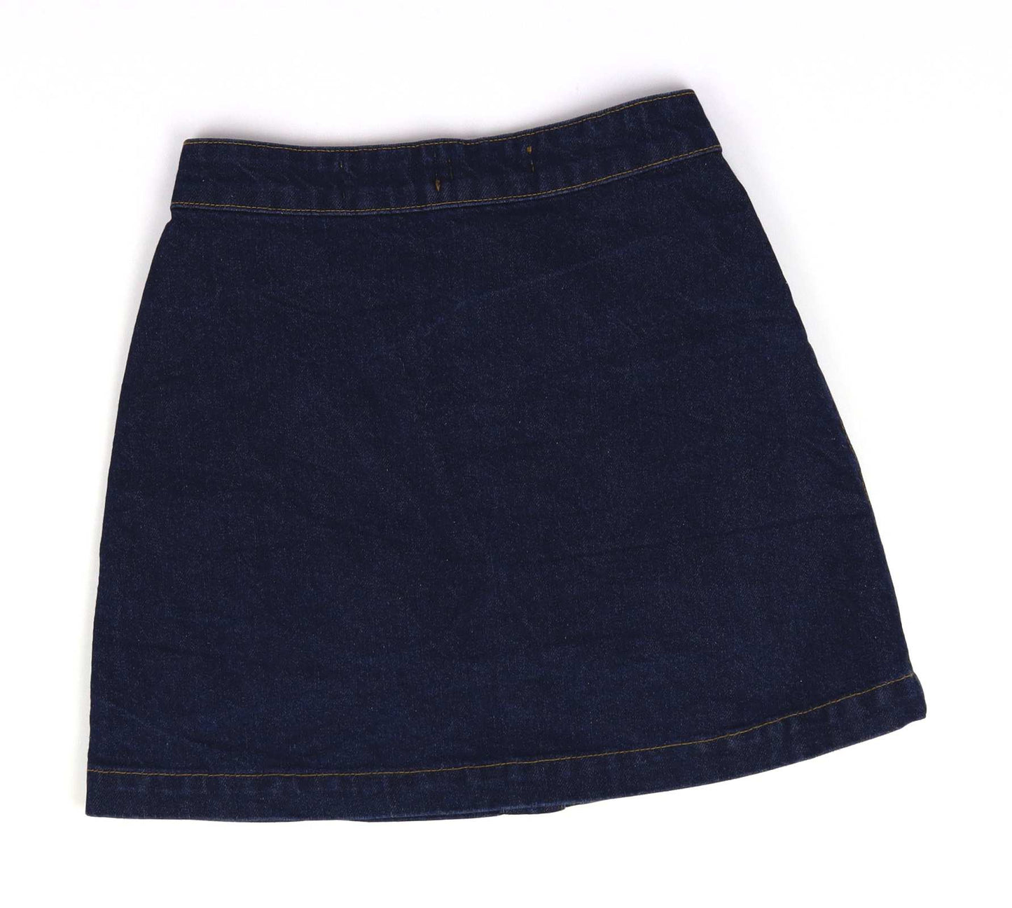 New Look Womens Size 8 Blue Cotton Skirt (Petite)