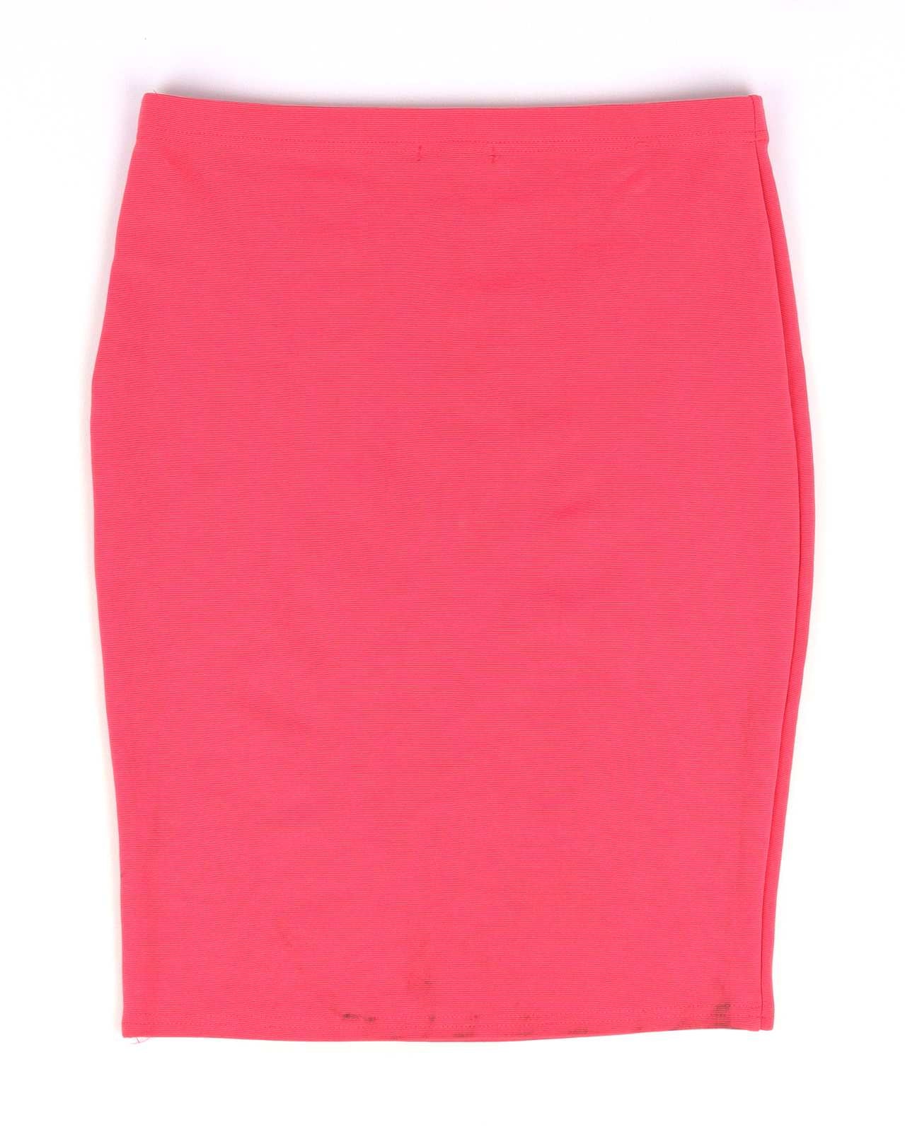 Boohoo Womens Size M Pink Pencil Skirt (Regular)