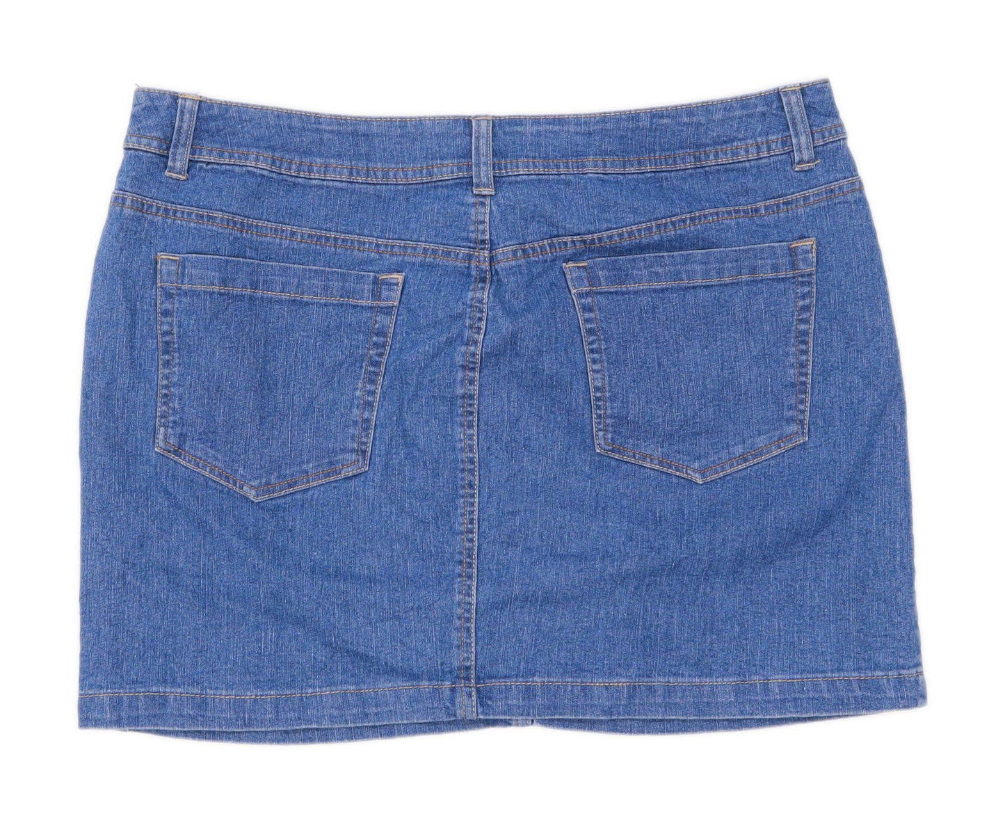 New Look Womens Size W34 Denim Blue Skirt (Regular)