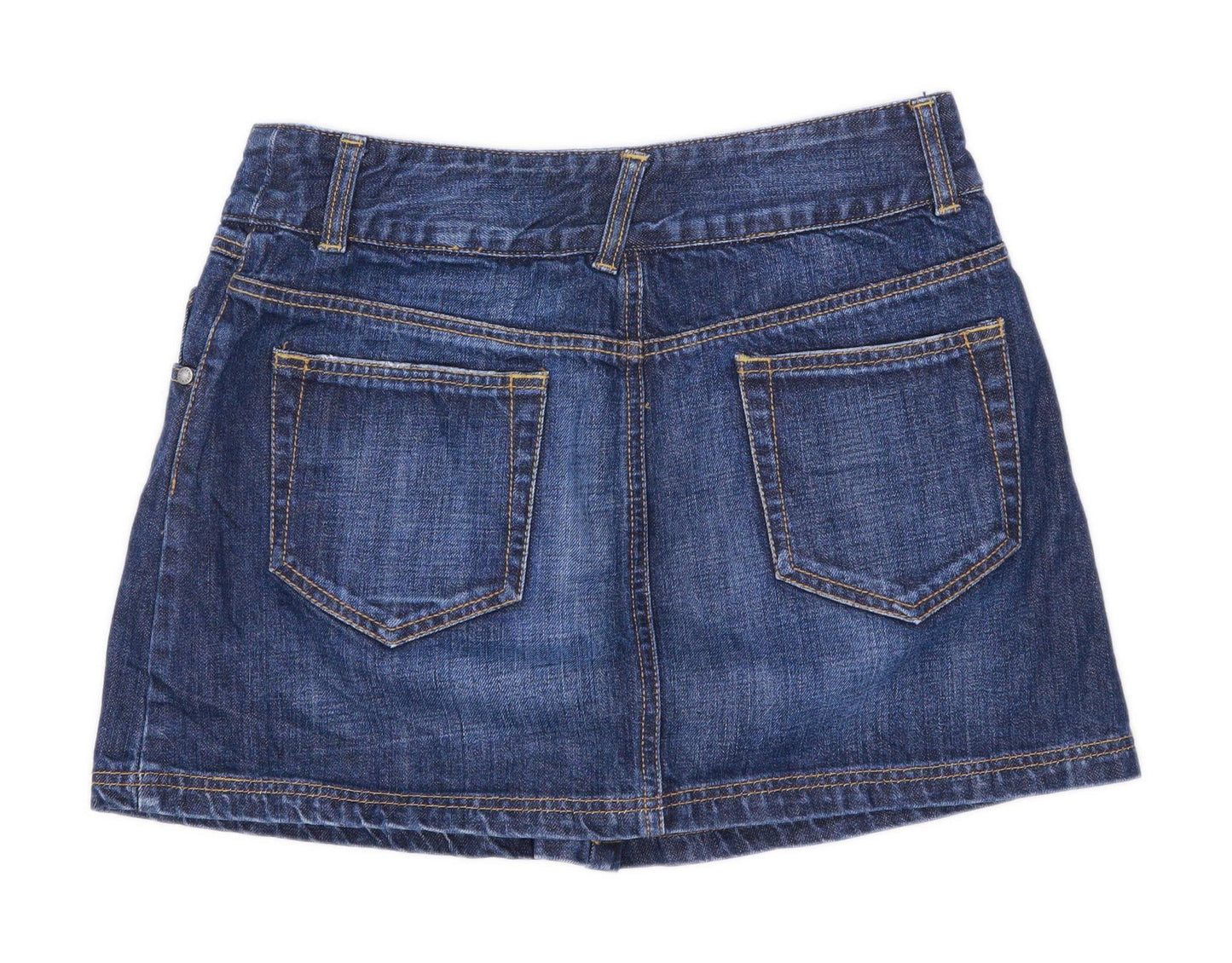 Mexx Womens Size 12 Denim Blue A-Line Skirt (Regular)