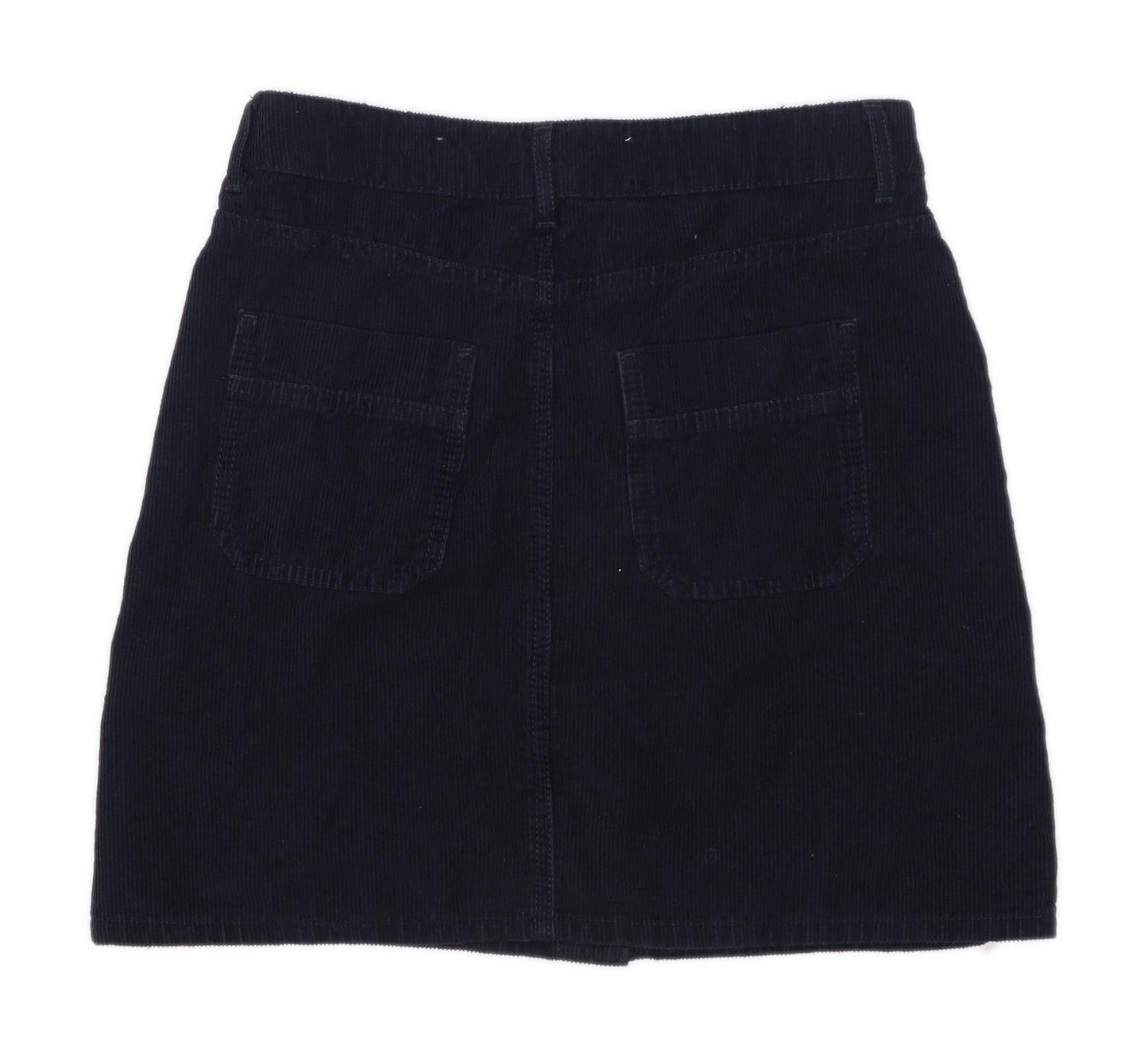 Denim Co Womens Size 10 Corduroy Black Skirt (Regular)