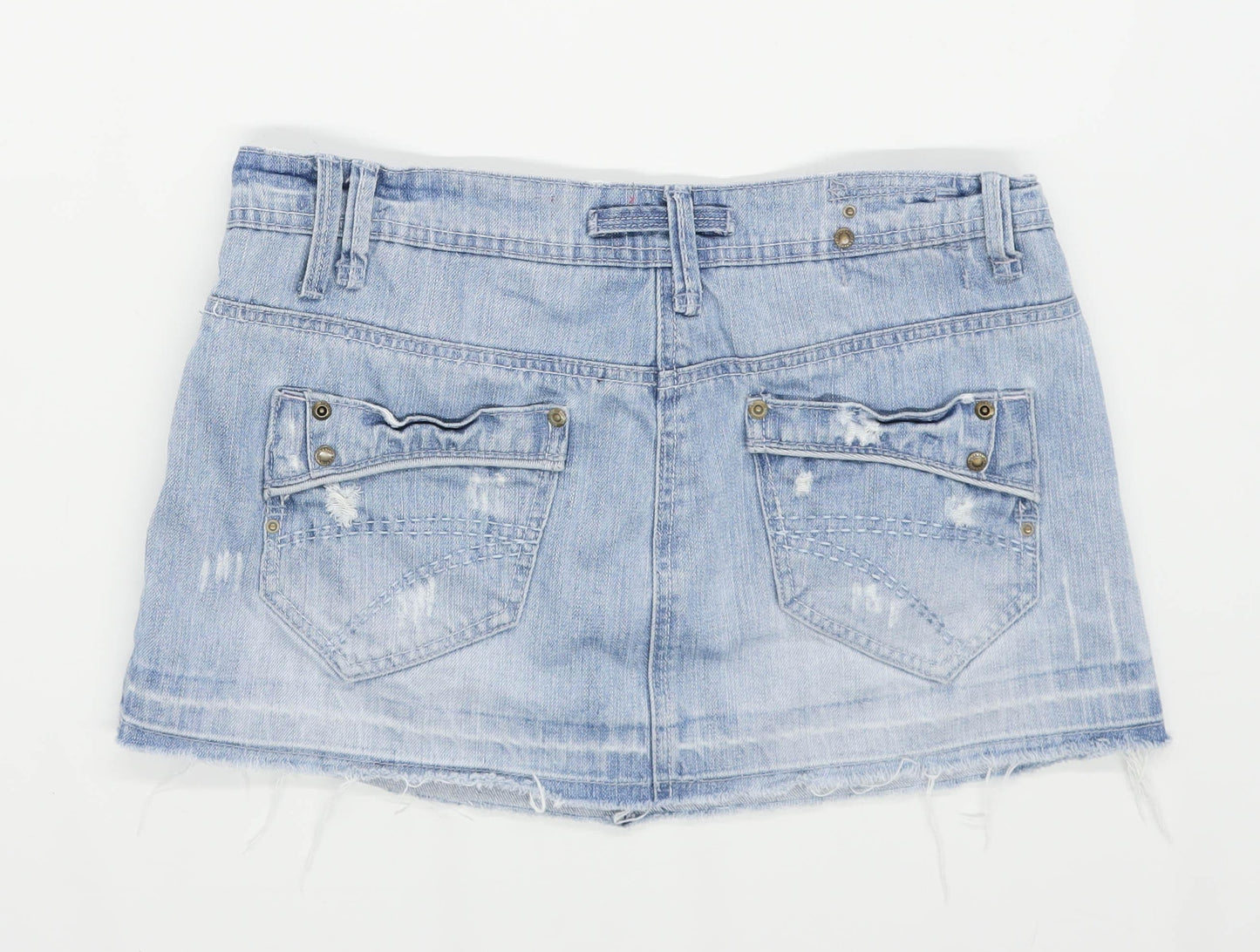 Authentic Denim Womens Size 12 Denim Blue Skirt (Regular)