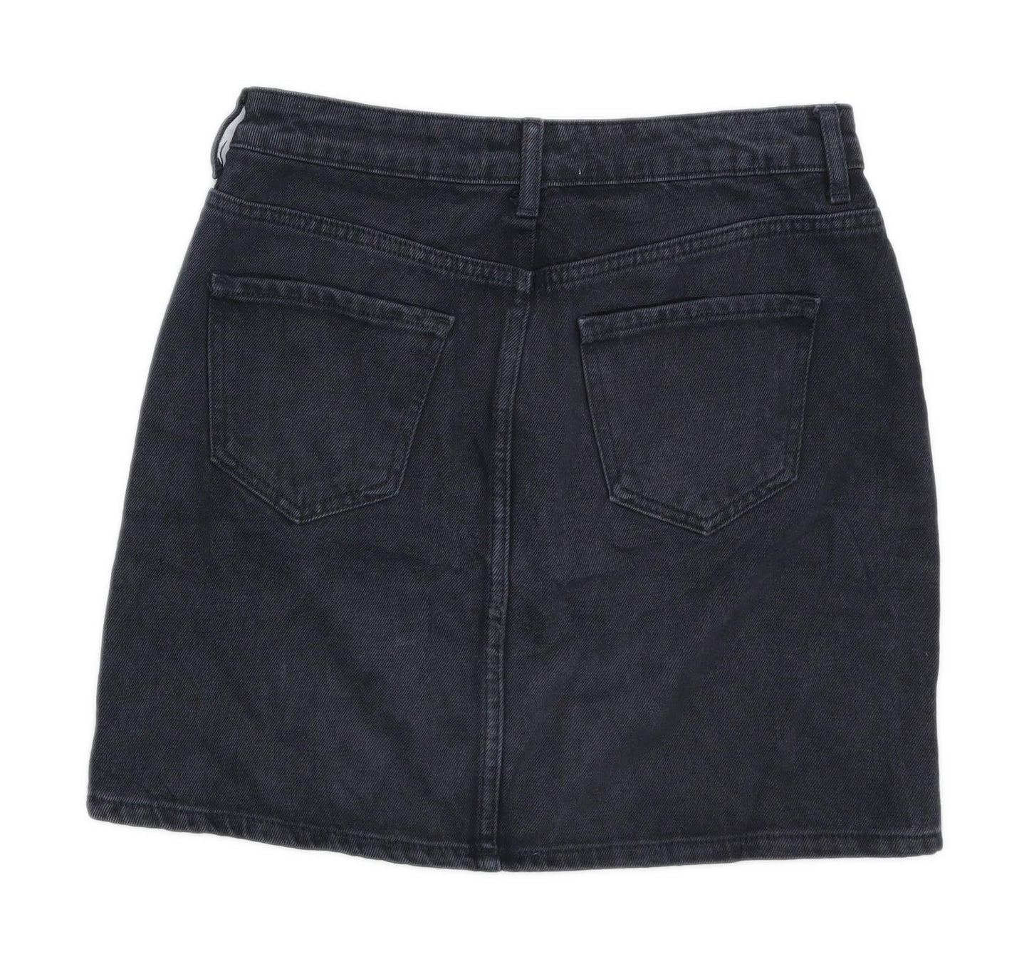 New Look Womens Size 10 Denim Black Skirt (Regular)