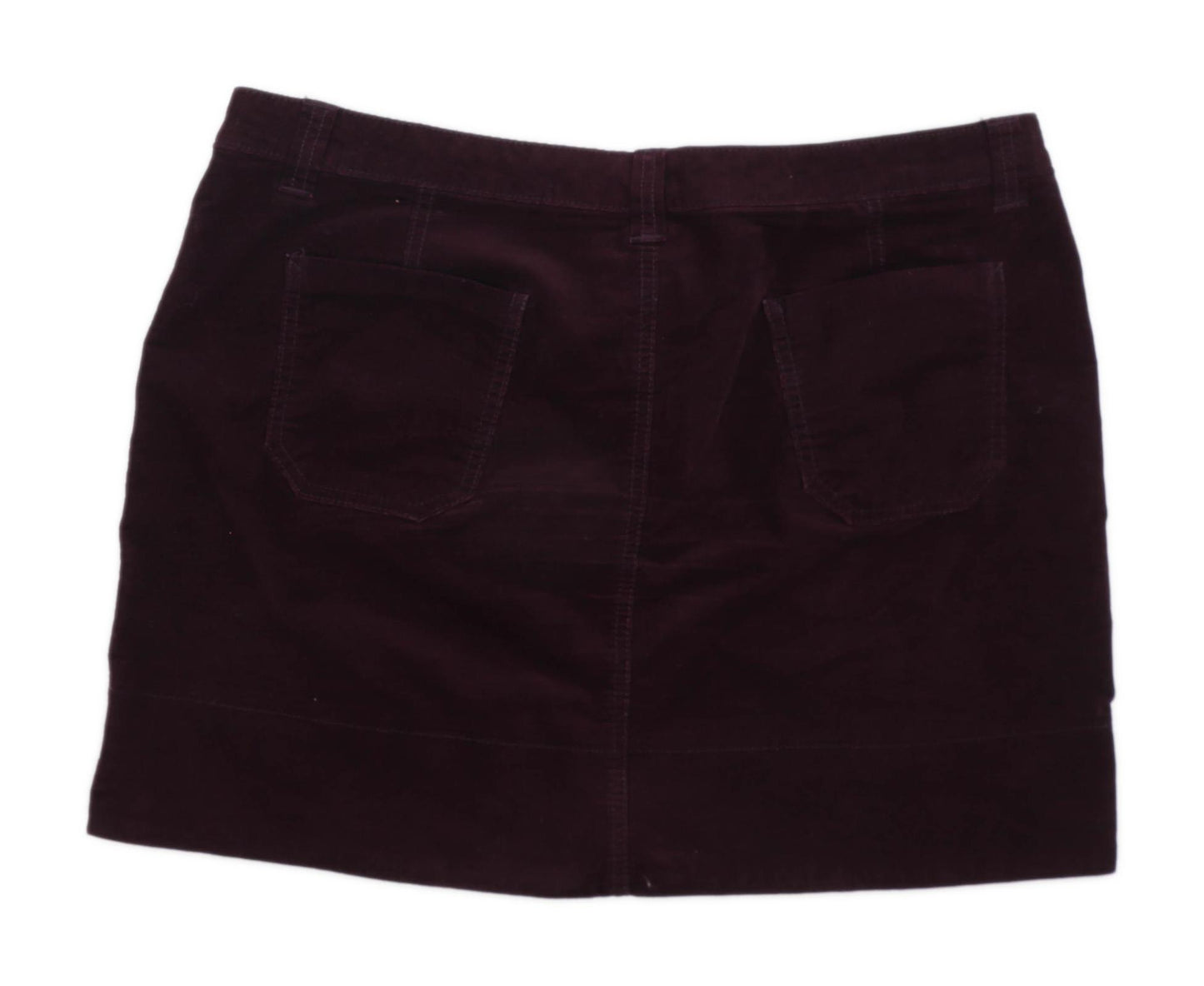 Marks & Spencer Womens Size 16 Corduroy Burgundy Skirt (Regular)