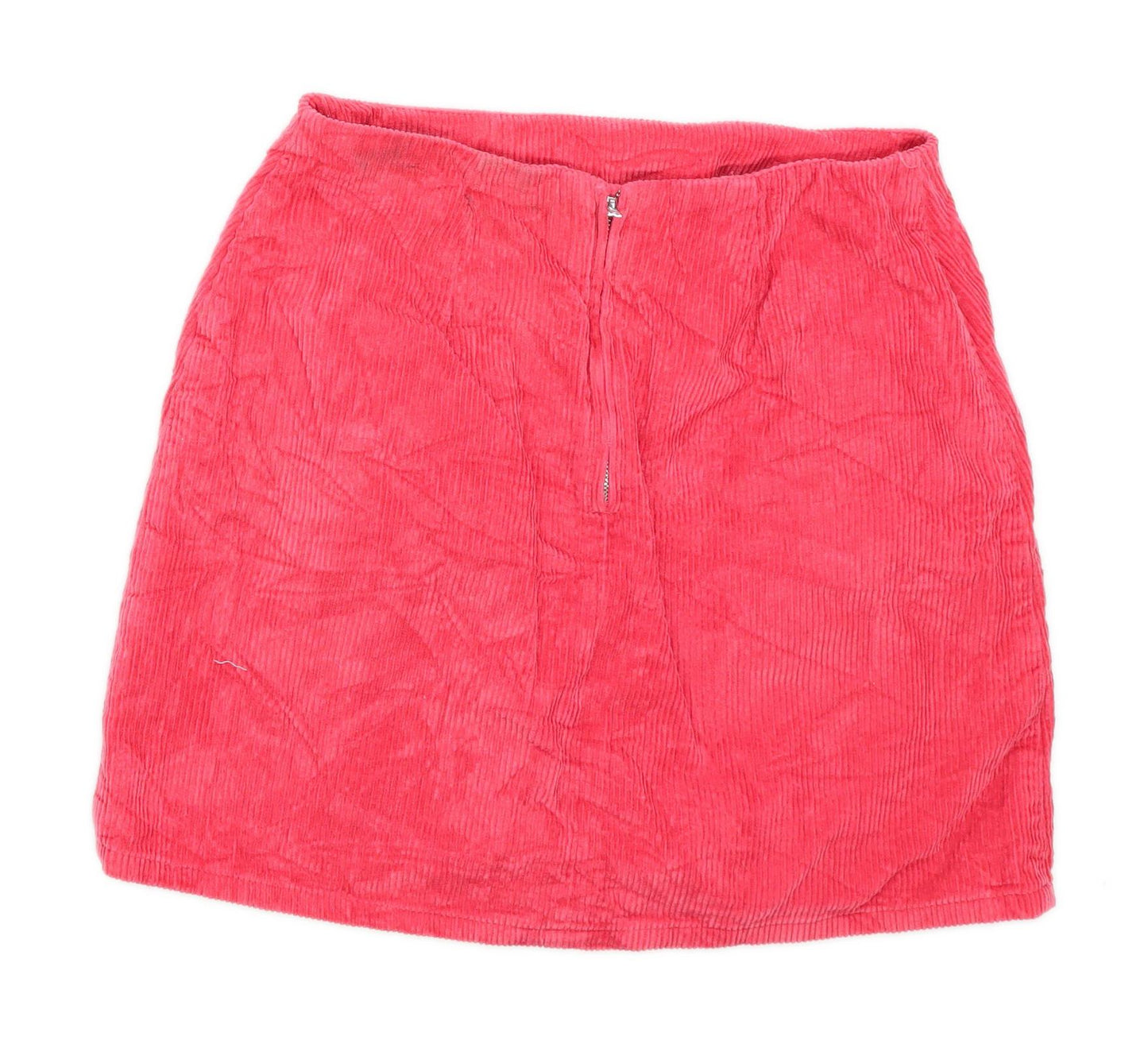 New Look Womens Size 10 Corduroy Pink Skirt (Regular)