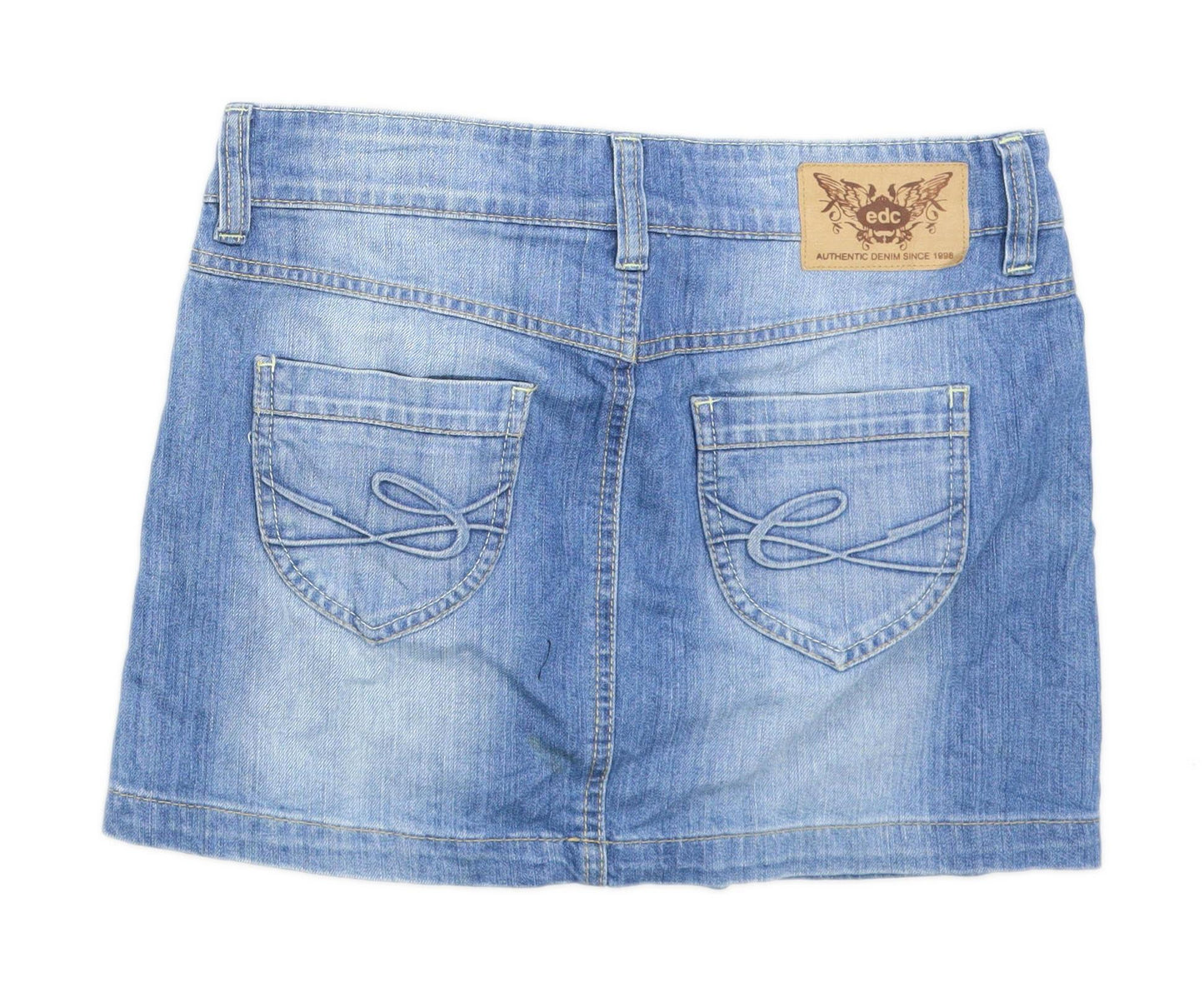 Authentic Denim Womens Size W32 Denim Blue Skirt (Regular)