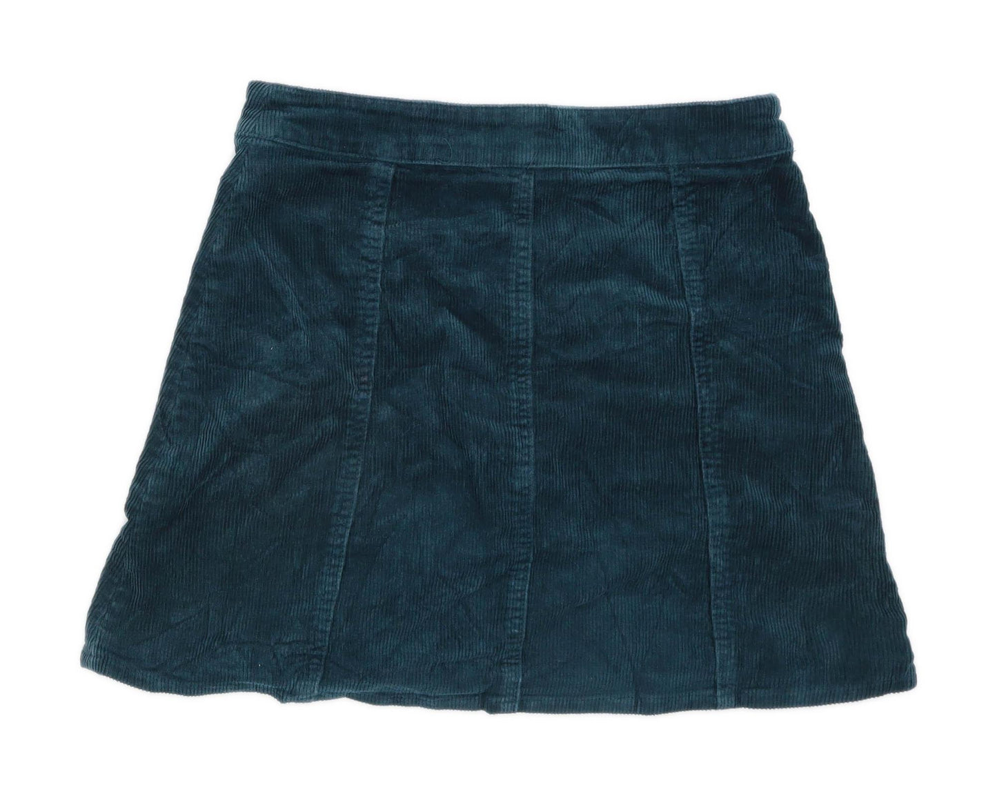 H&M Womens Size S Corduroy Green Skirt (Regular)