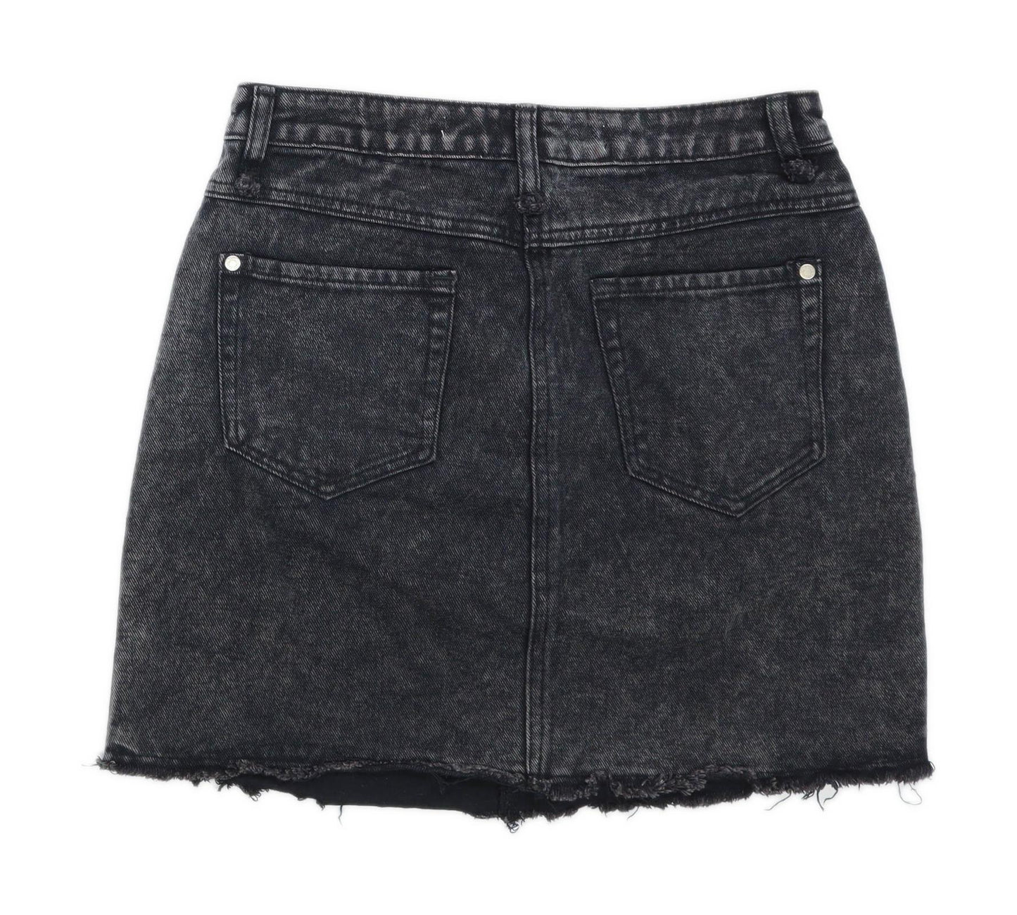 Brave Soul Womens Size 12 Denim Black Skirt (Regular)