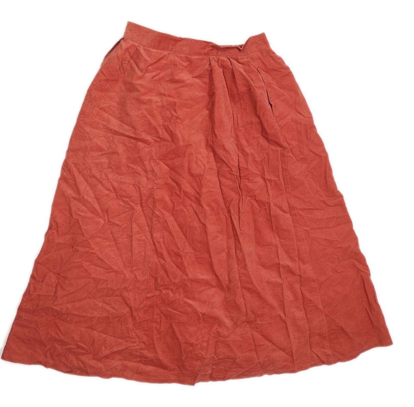 Braemar Womens Size 14 Corduroy Textured Red Skirt (Regular)