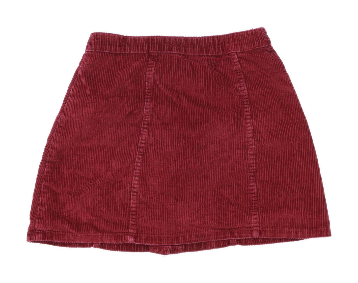 Denim Co Womens Size 8 Corduroy Burgundy A-Line Skirt (Regular)