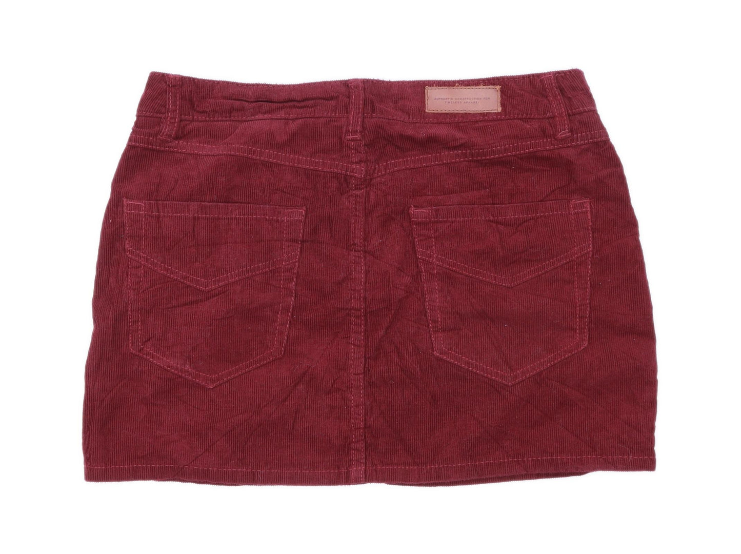 H&M Womens Size 10 Corduroy Burgundy Skirt (Regular)