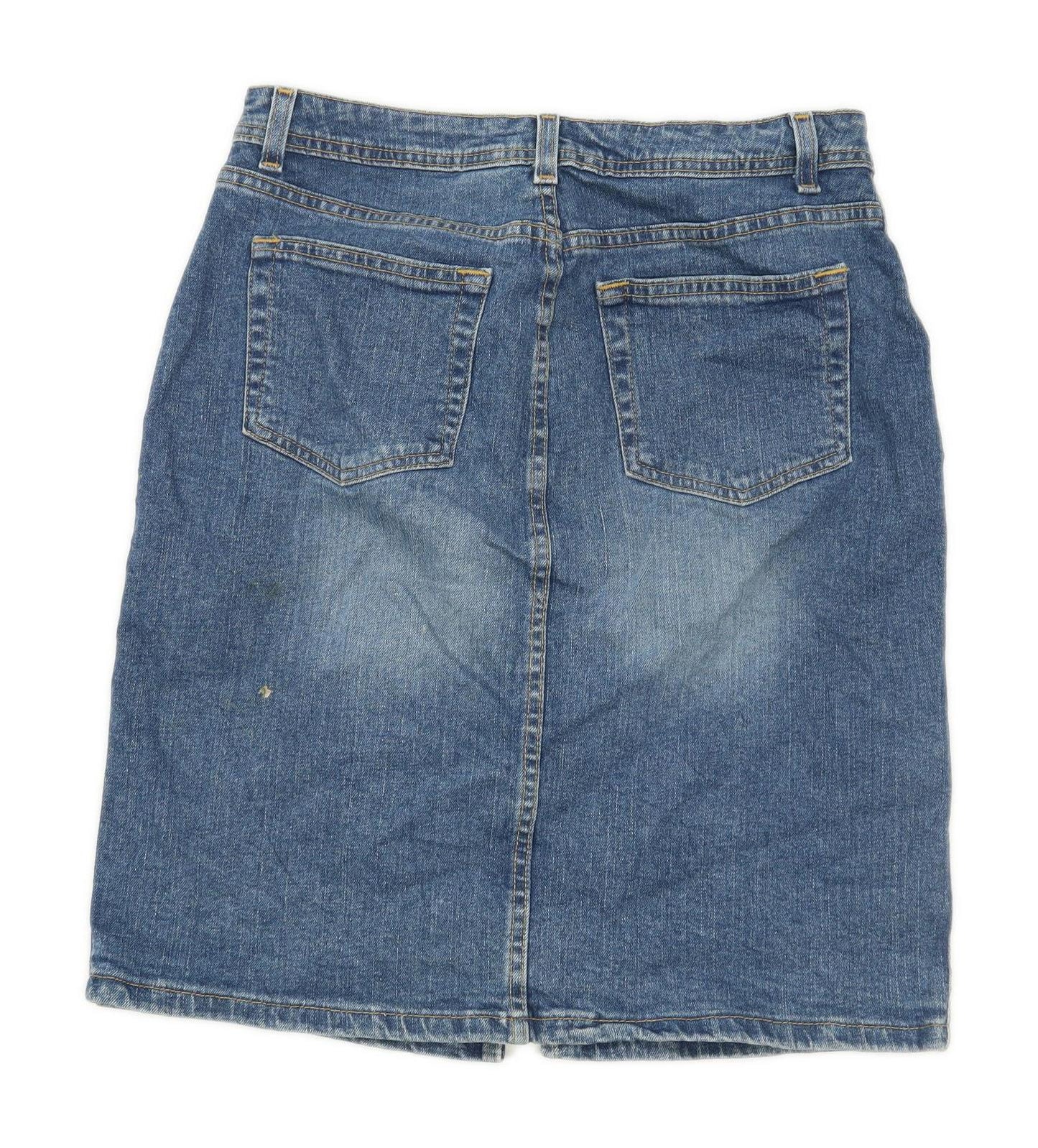 Old Navy Womens Size W30 Denim Blue Skirt (Regular)