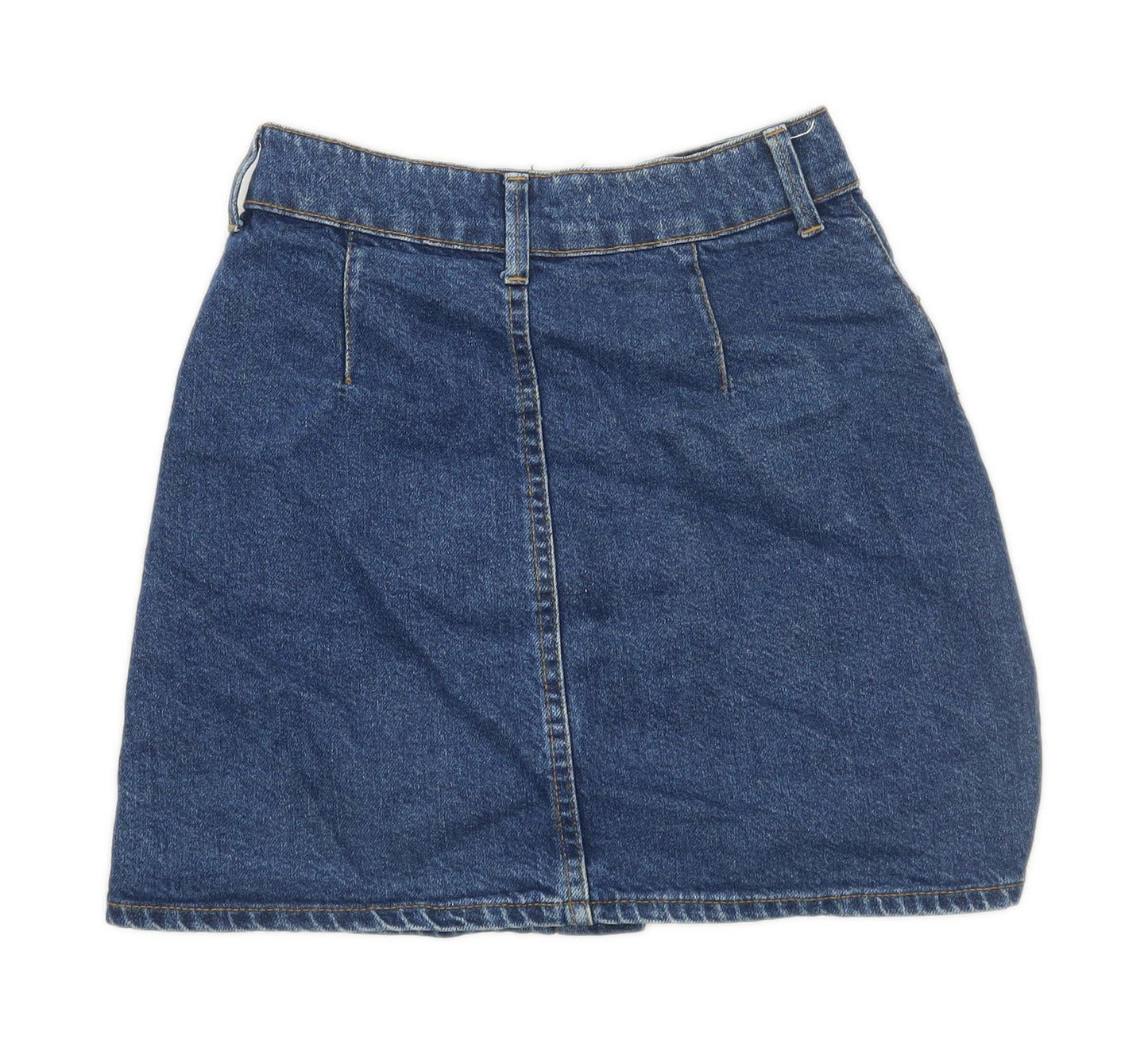 Bershka Womens Size XS Denim Blue Skirt (Regular)