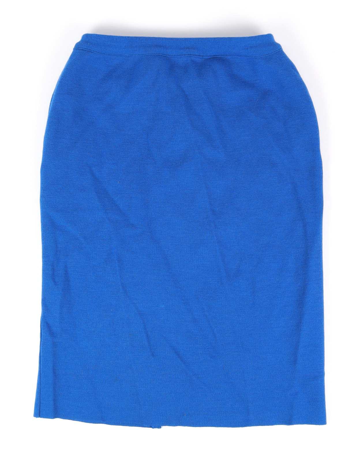 Devernois Womens Size W26 Blue Wool Blend Skirt (Regular)