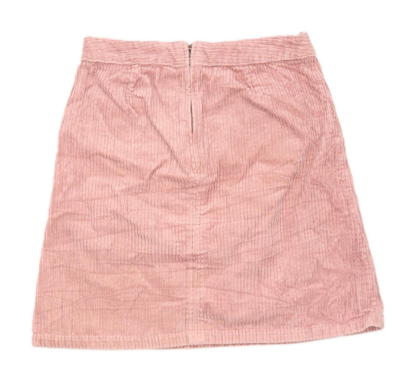 Marks & Spencer Womens Size 10 Corduroy Textured Pink Skirt (Regular)