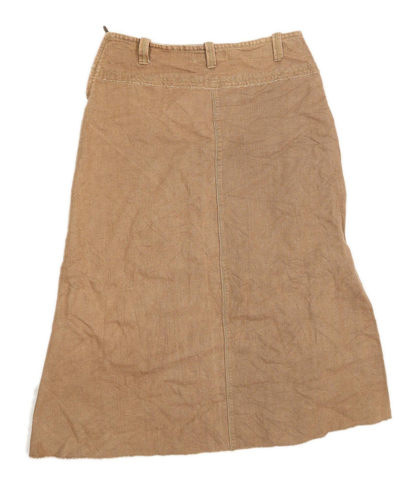 Per Una Womens Size 14 Cotton Blend Brown Skirt (Regular)