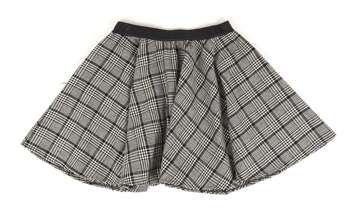 Parisian Womens Size 10 White Check Skirt (Regular)
