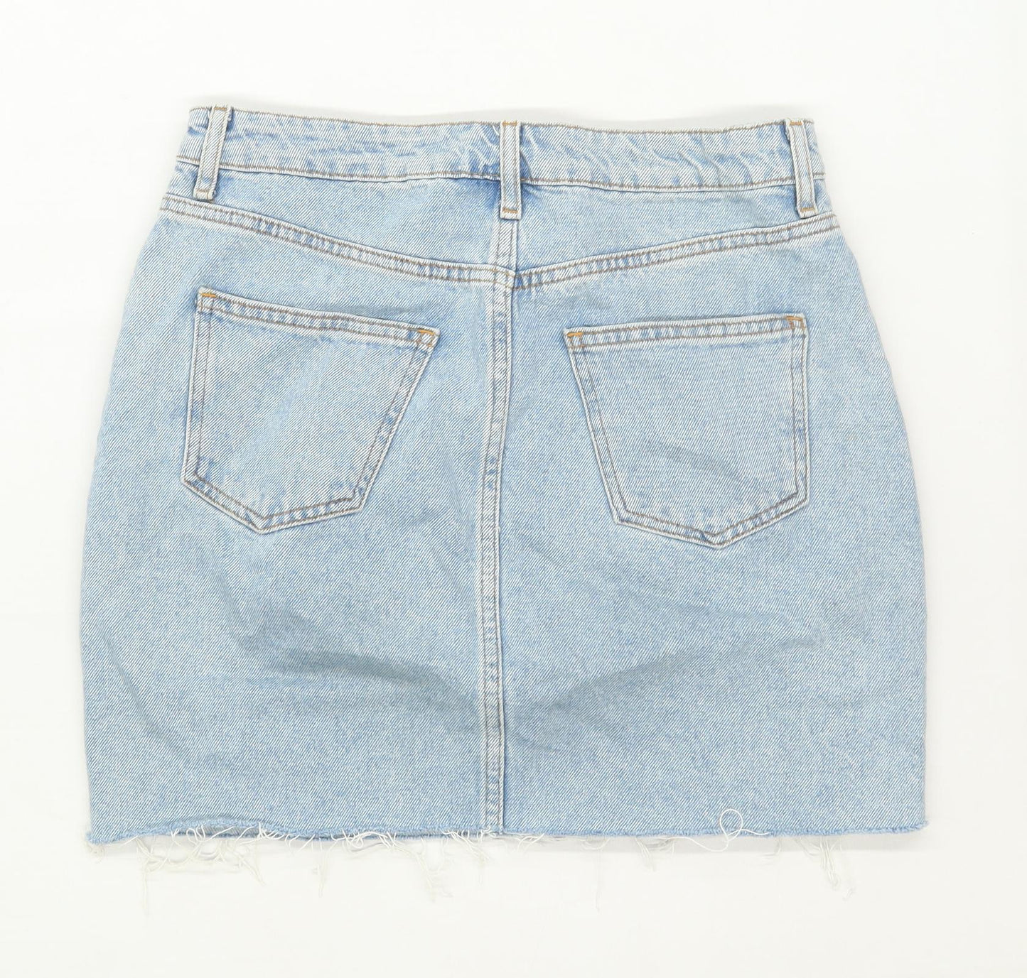 New Look Womens Size 10 Denim Blue Pencil Skirt (Regular)