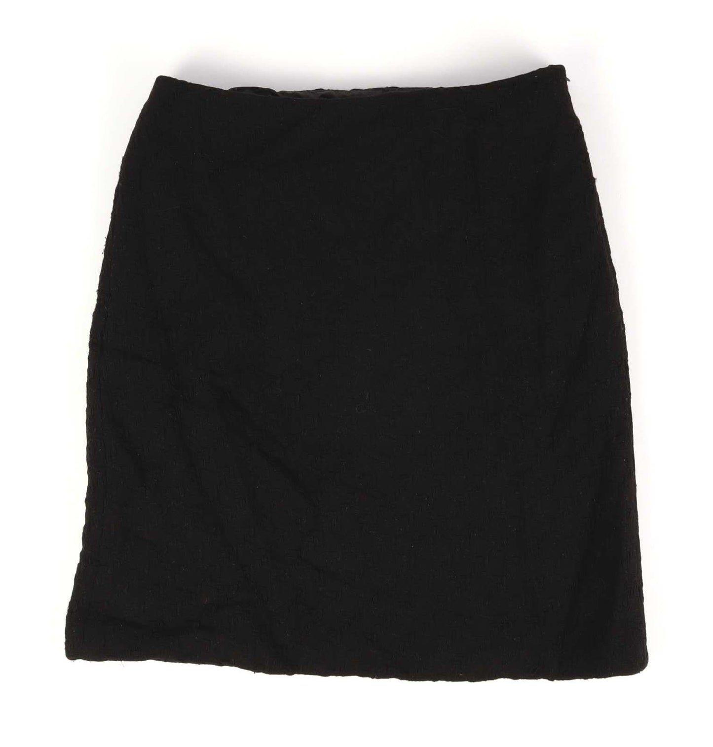 Marks & Spencer Womens Size 10 Black Textured Skirt (Regular)