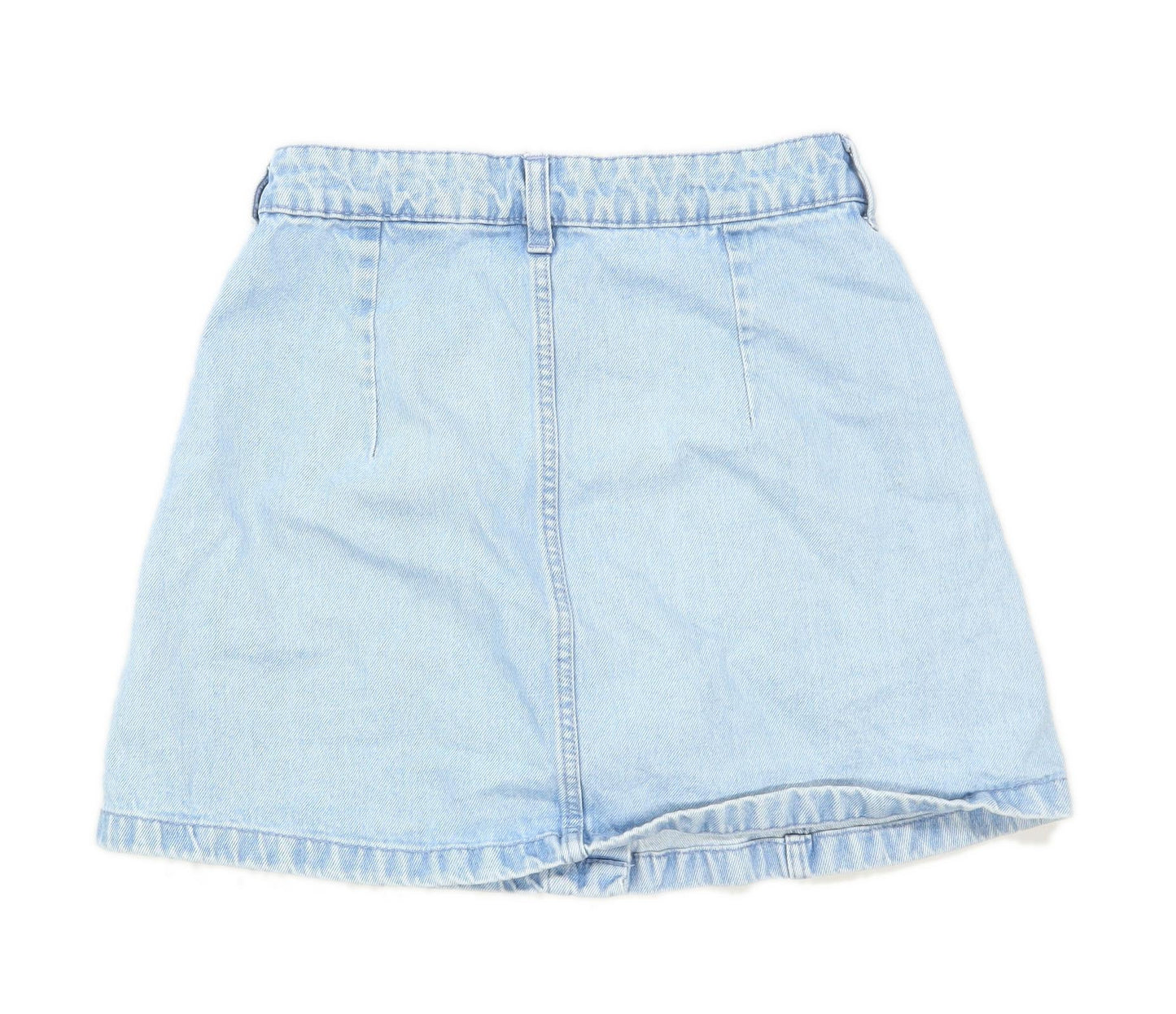 H&M Womens Size 8 Denim Blue Skirt (Regular)