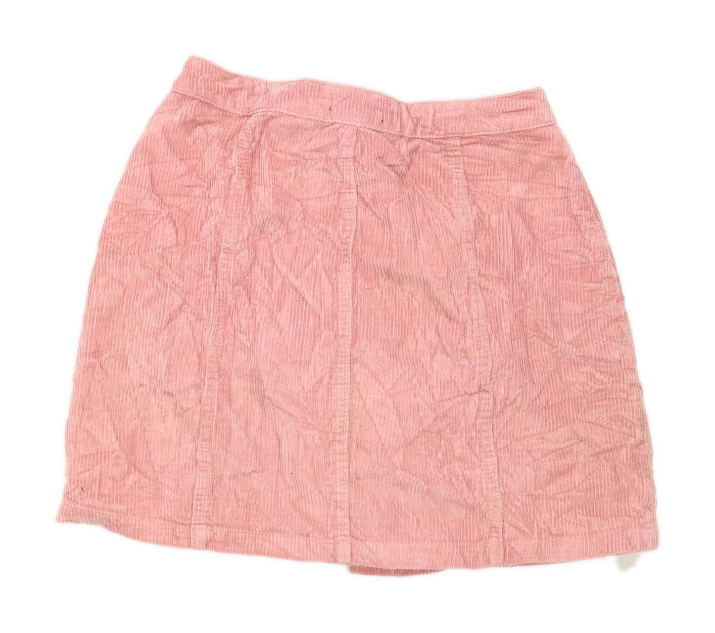 New Look Womens Size 10 Corduroy Textured Pink Skirt (Regular)