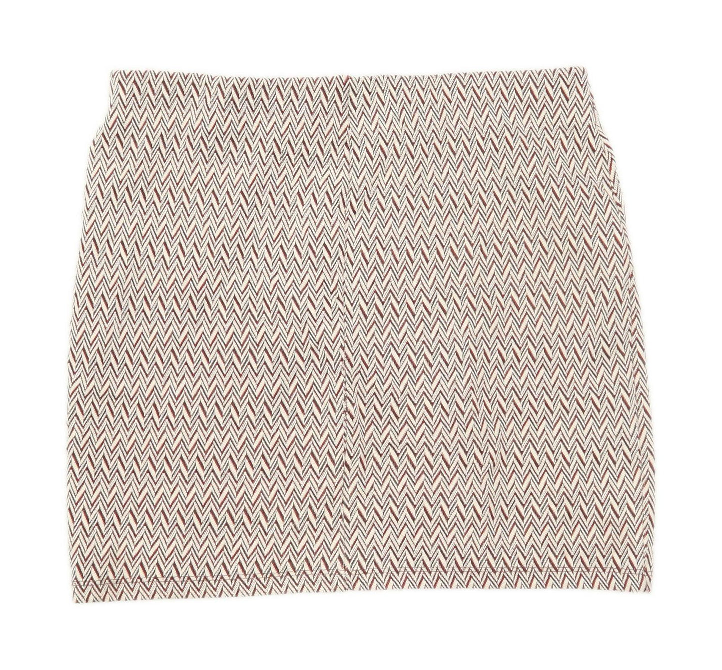 Atmosphere Womens Size 12 Cotton Blend Geometric Multi-Coloured Skirt (Regular)